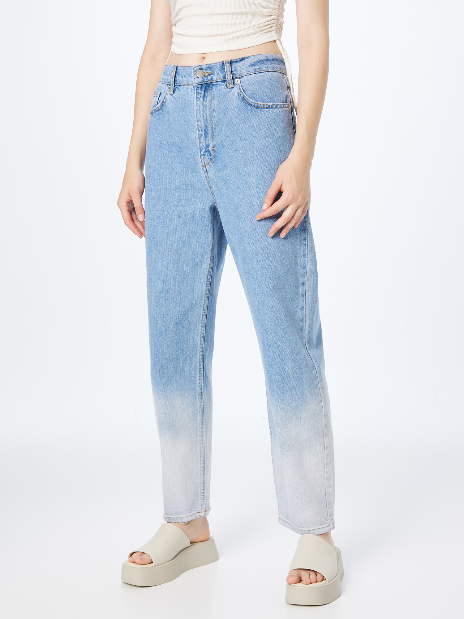 minus Jeans 'Divina' albastru denim / alb denim - Pled.ro