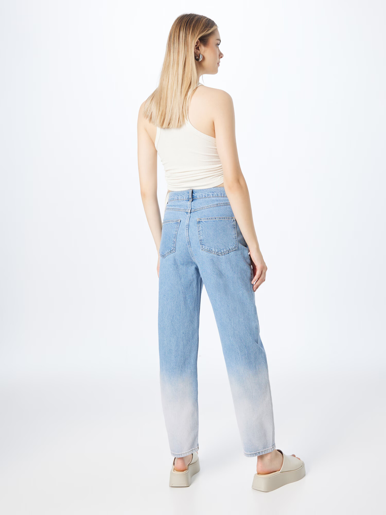 minus Jeans 'Divina' albastru denim / alb denim - Pled.ro