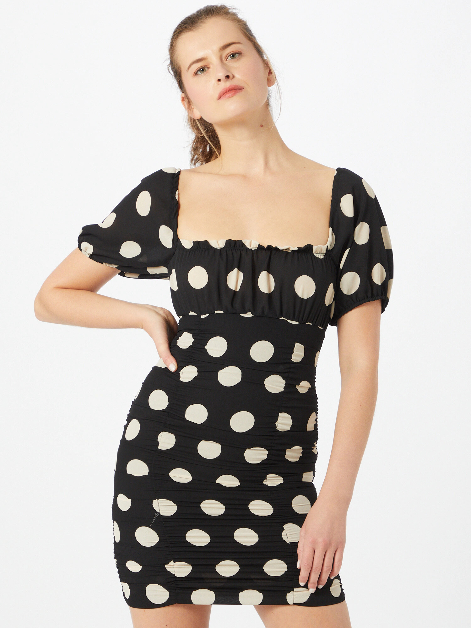 Miss Selfridge Rochie negru / alb - Pled.ro