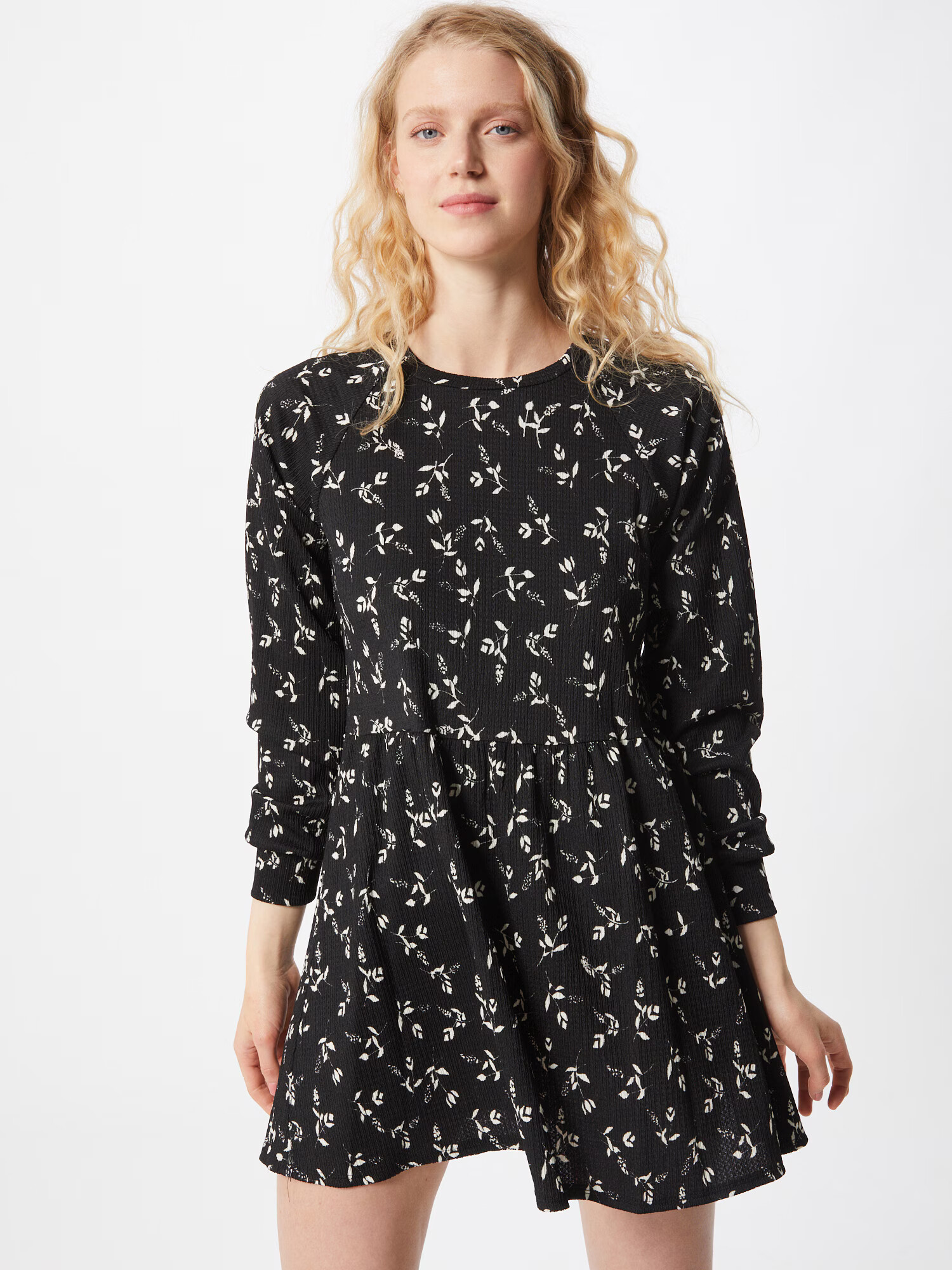 Miss Selfridge Rochie 'Smock' negru / alb - Pled.ro