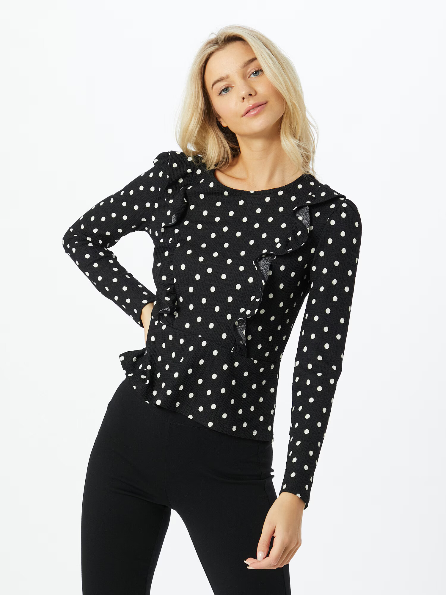 Miss Selfridge Tricou negru / alb - Pled.ro