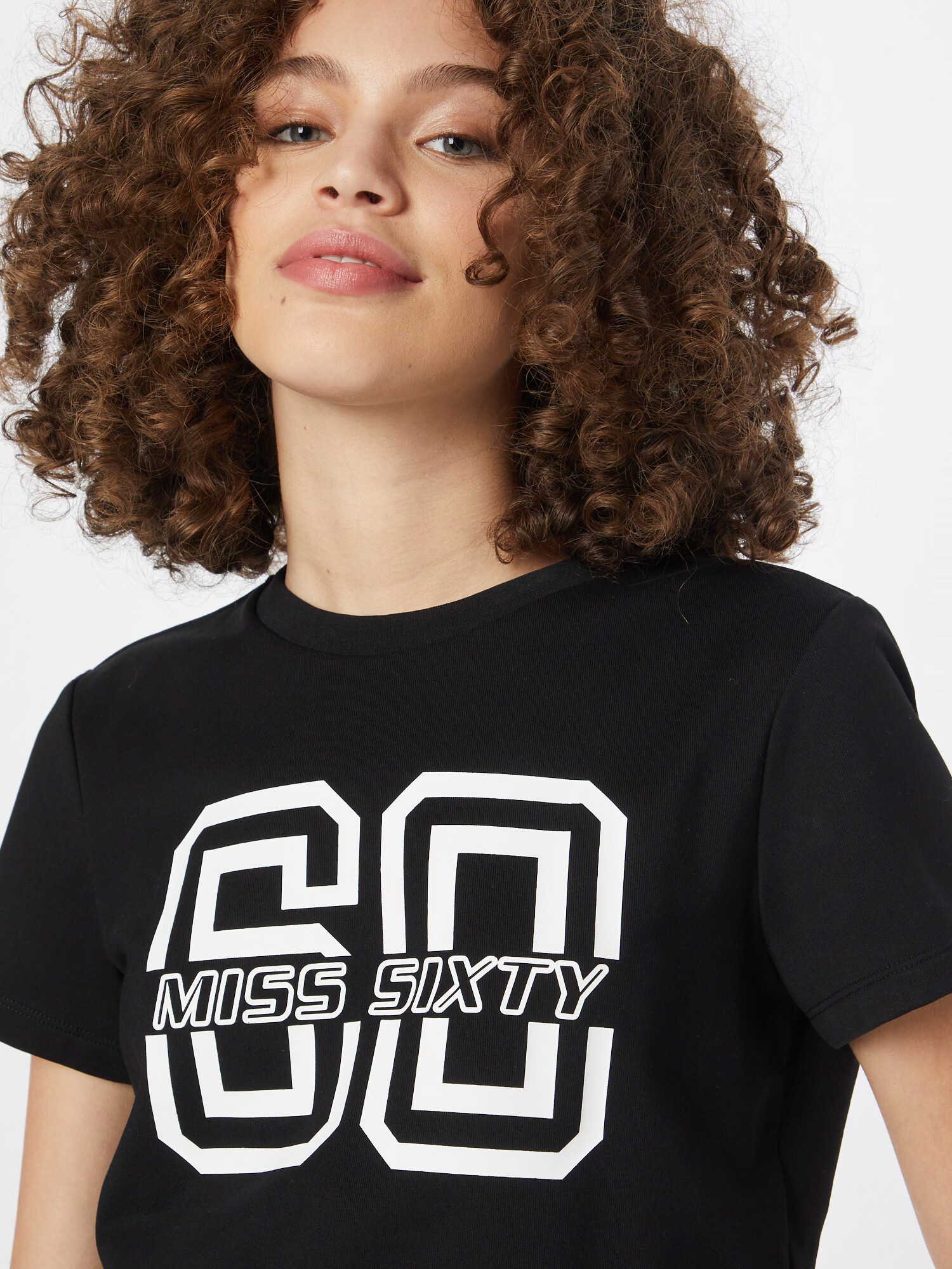 Miss Sixty Tricou negru / alb - Pled.ro