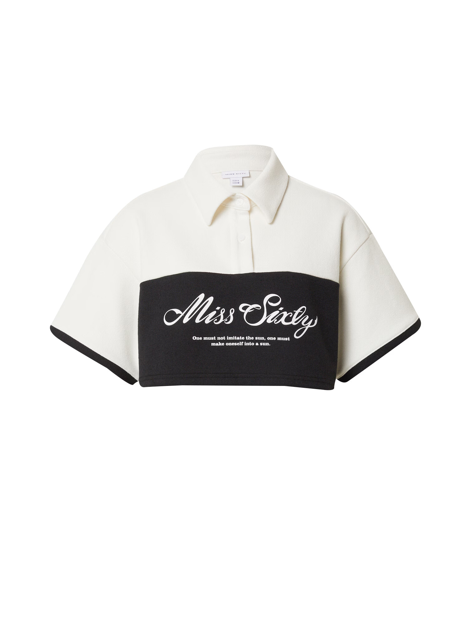 Miss Sixty Tricou negru / alb - Pled.ro