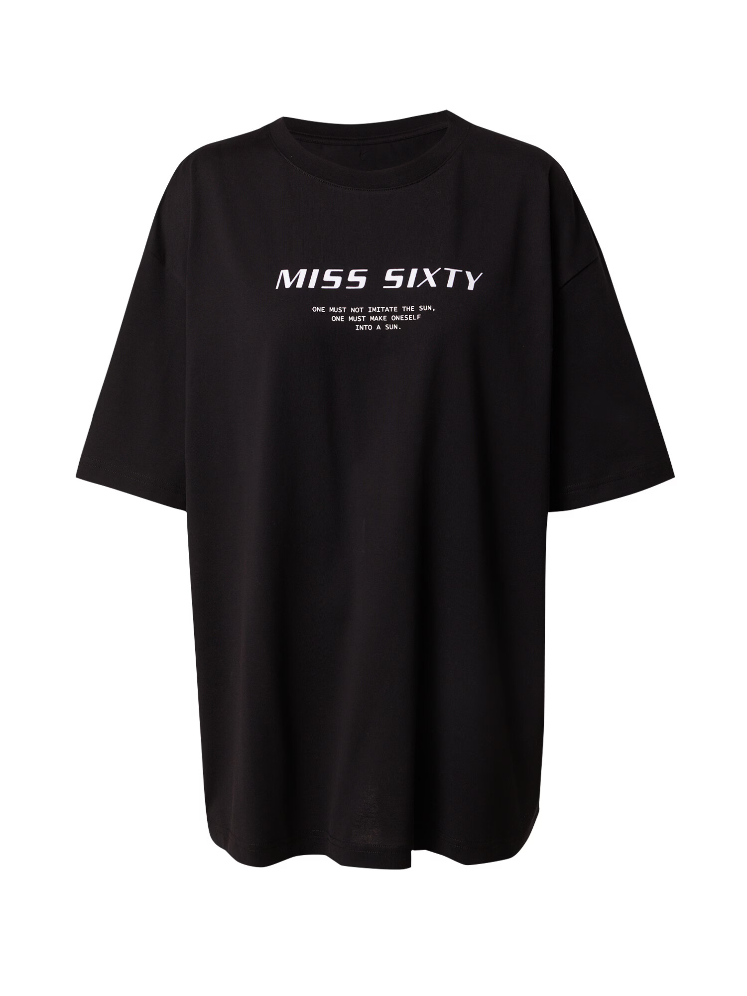 Miss Sixty Tricou supradimensional negru / alb - Pled.ro