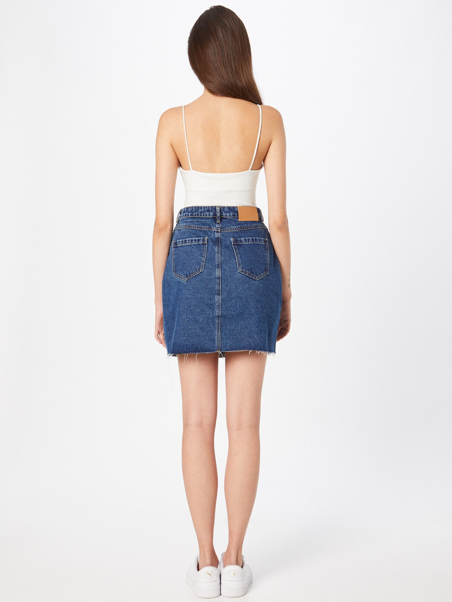 Missguided Fustă albastru denim - Pled.ro