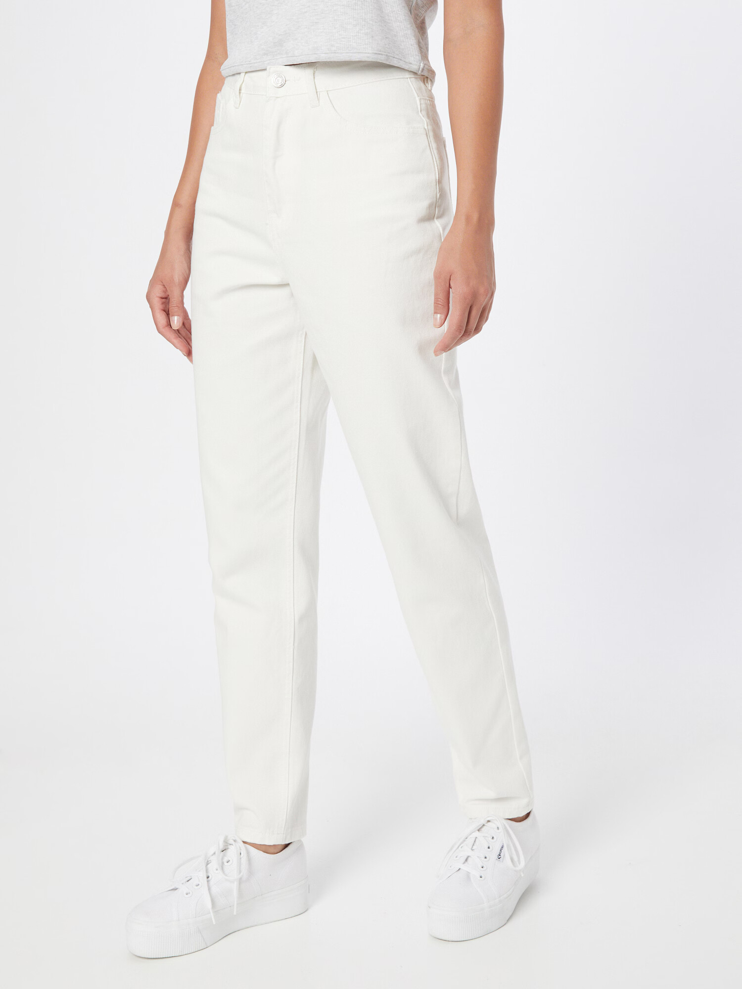 Missguided Jeans alb denim - Pled.ro