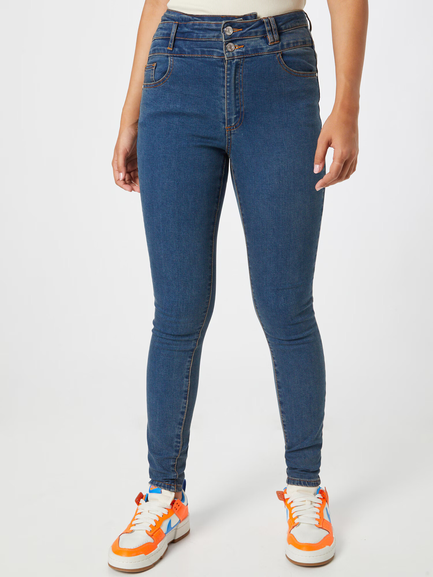 Missguided Jeans albastru închis - Pled.ro