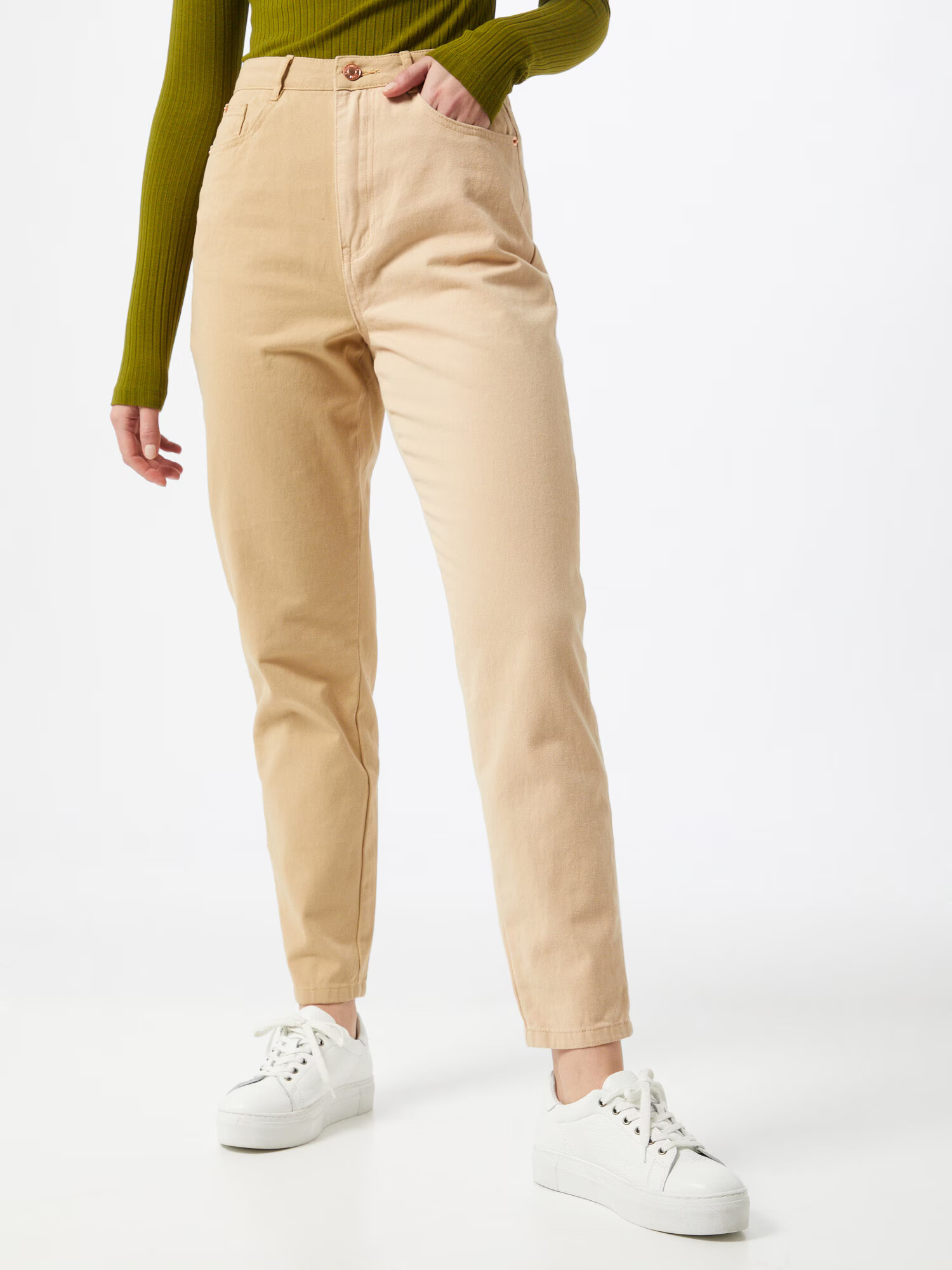 Missguided Pantaloni maro cămilă - Pled.ro