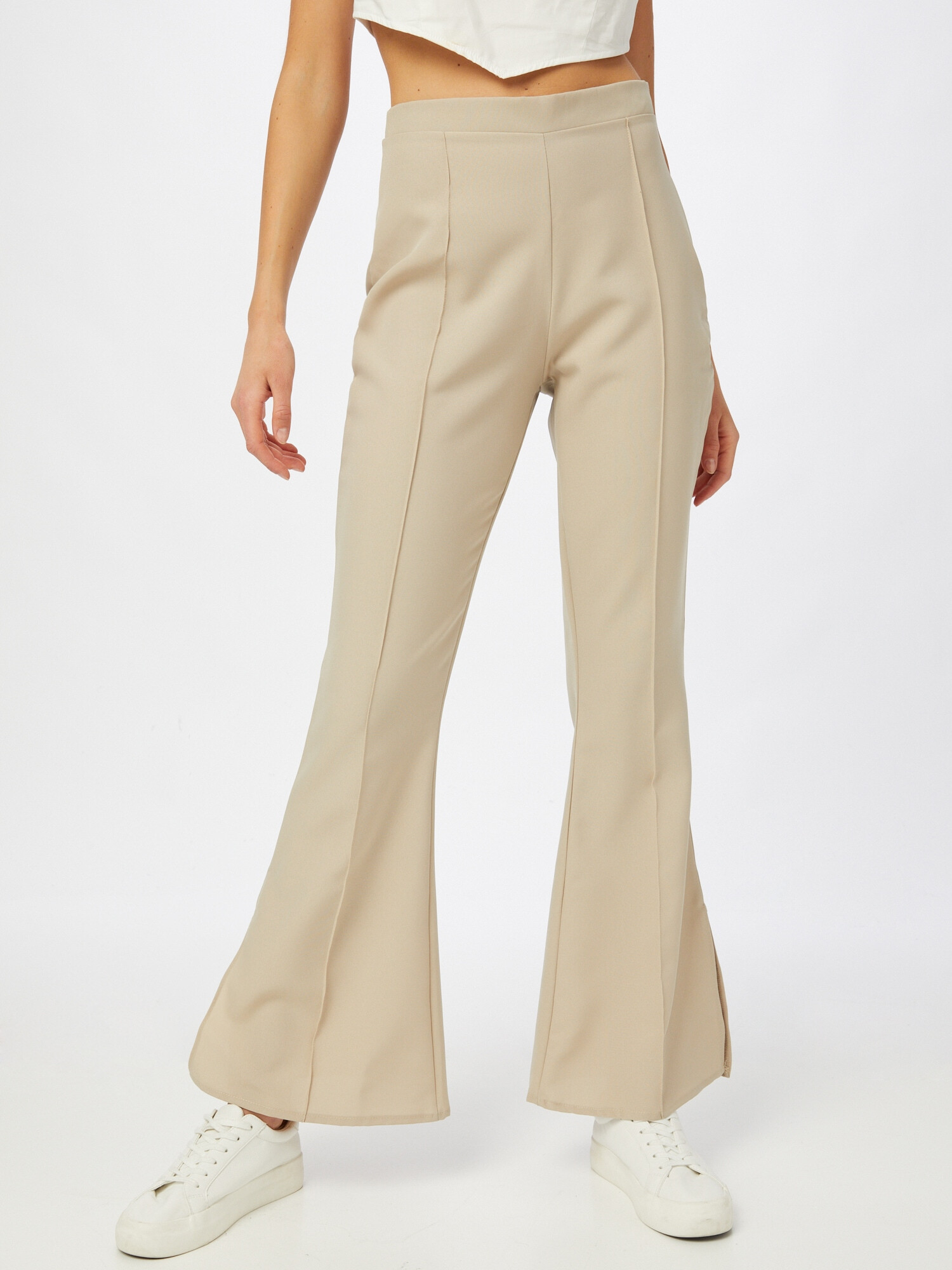 Missguided Pantaloni 'SPLIT' bej - Pled.ro