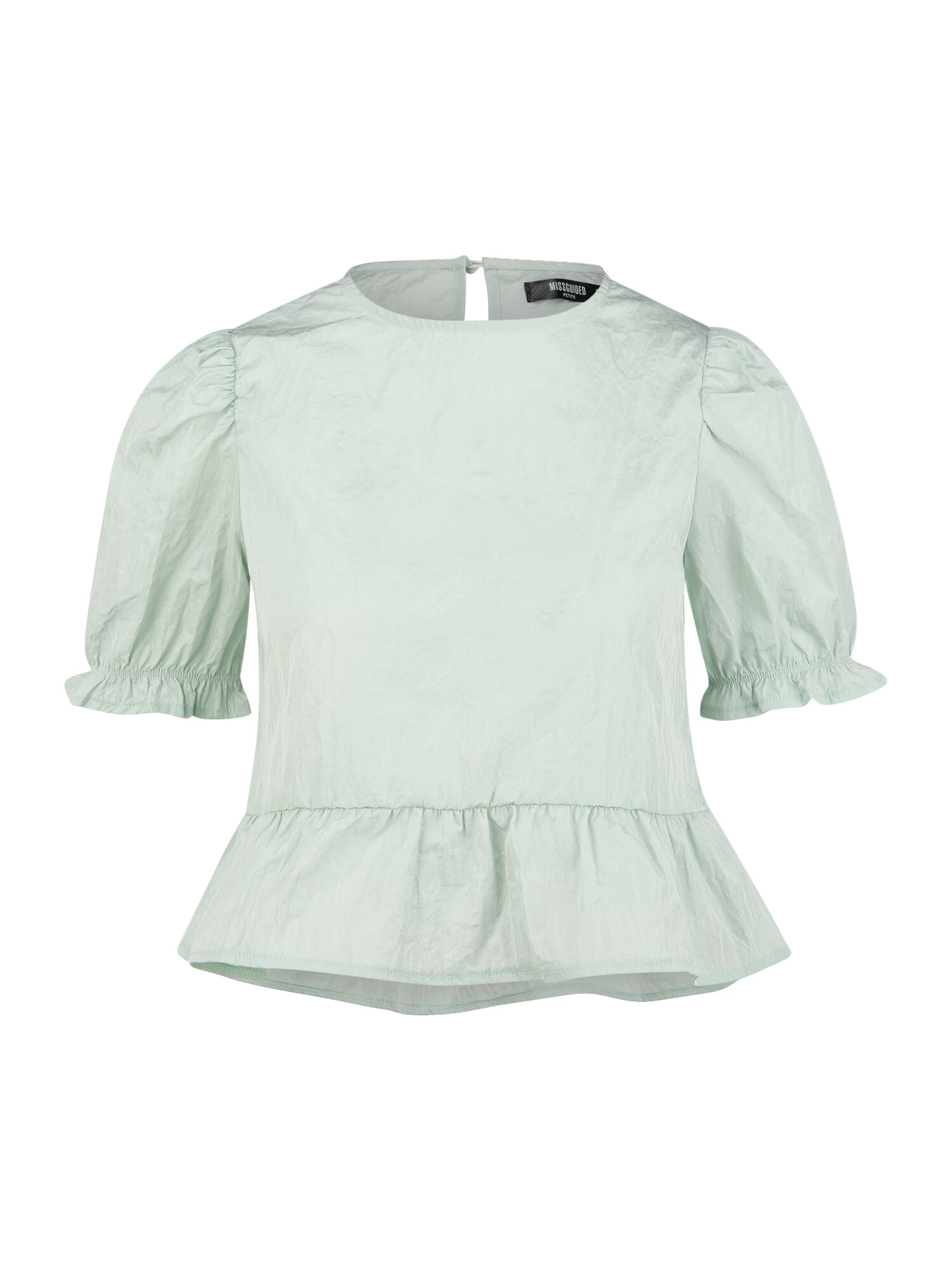 Missguided Petite Bluză 'PEPLUM' verde mentă - Pled.ro