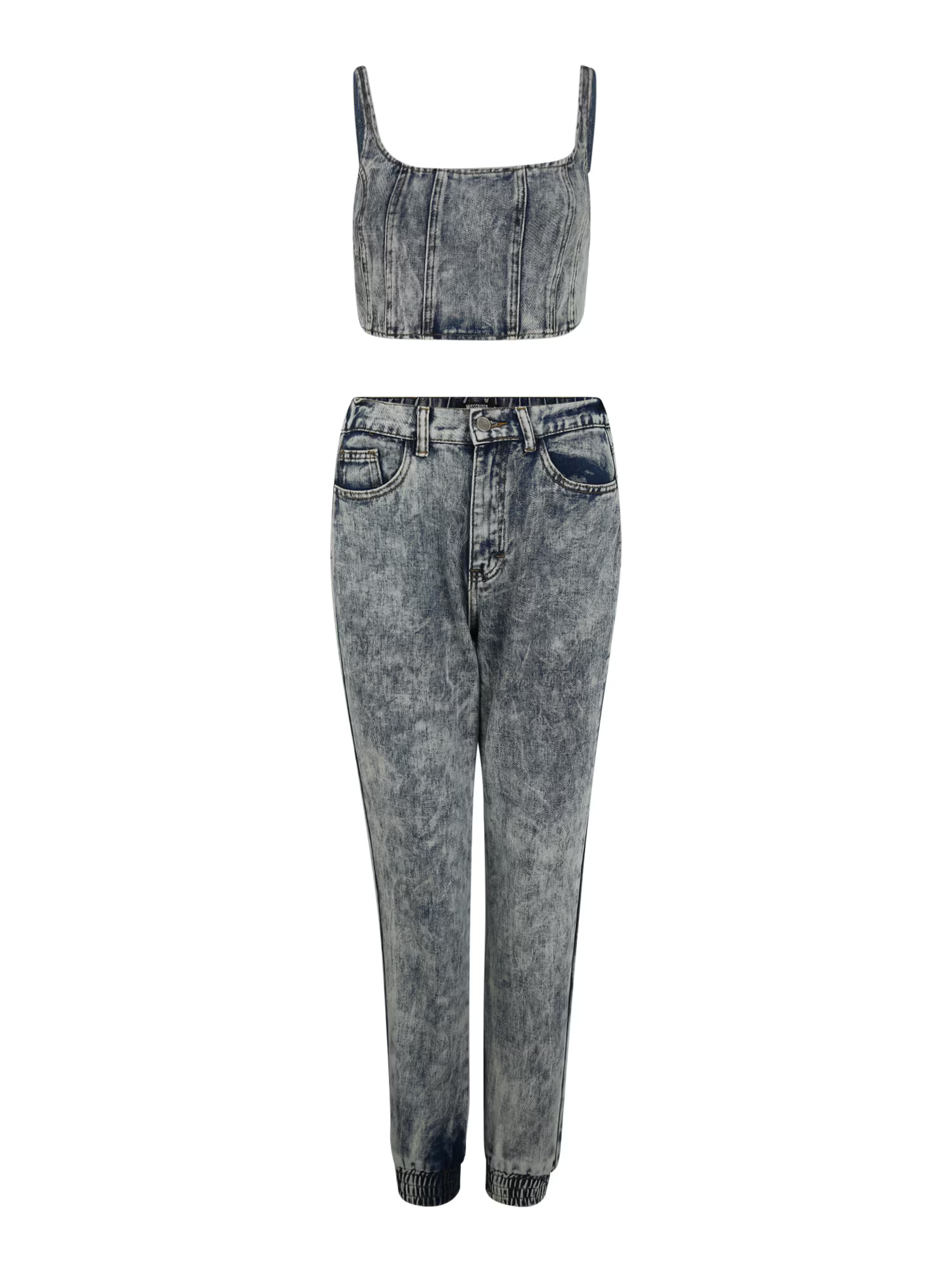 Missguided Petite Jeans albastru denim - Pled.ro