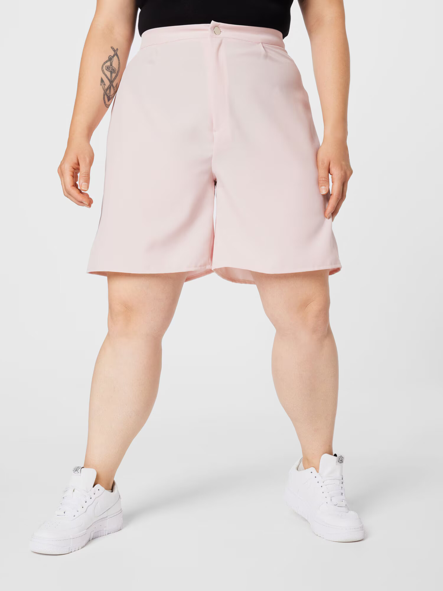 Missguided Plus Pantaloni roz deschis - Pled.ro