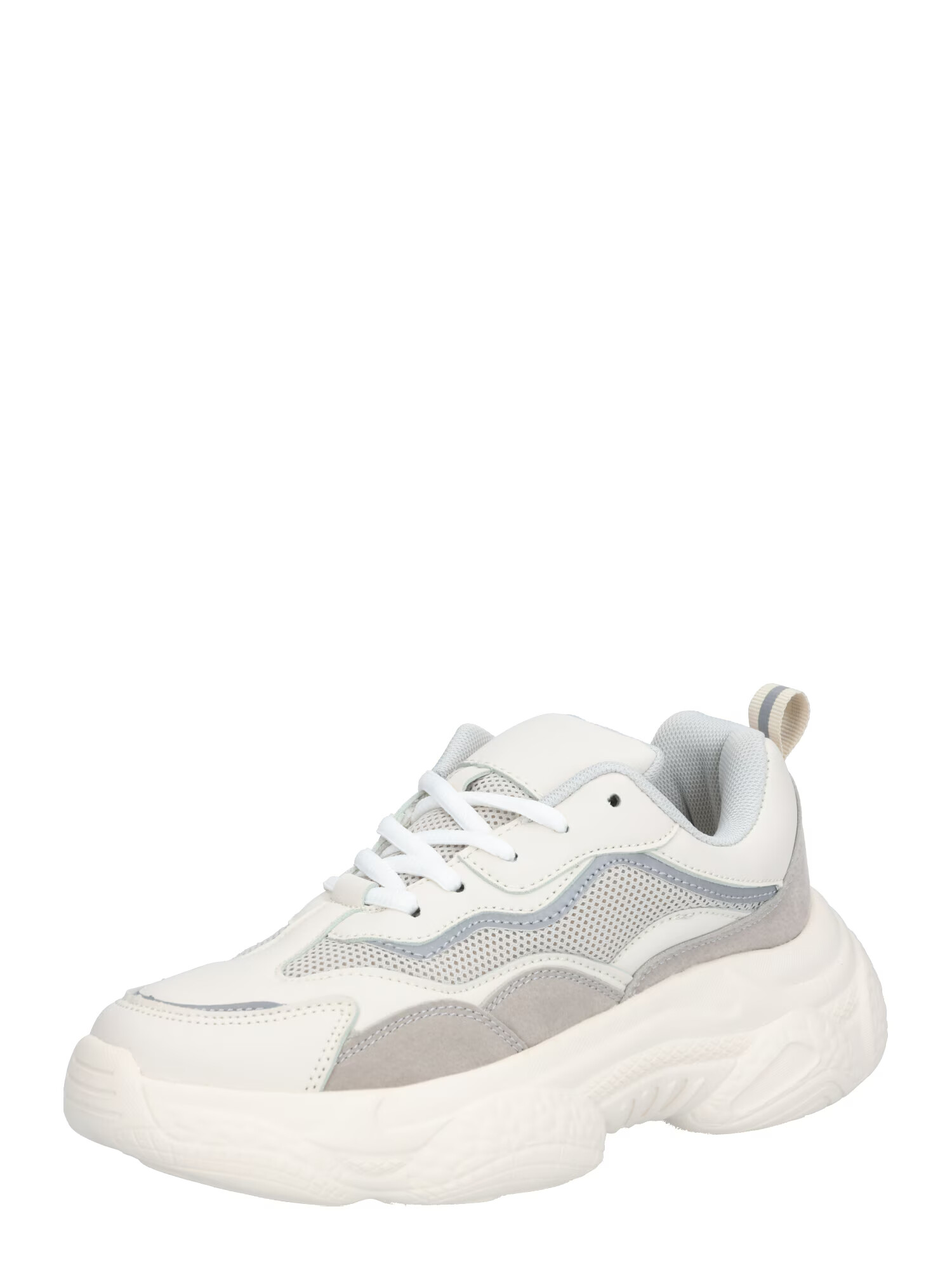 Missguided Sneaker low 'FAUX' gri / alb - Pled.ro