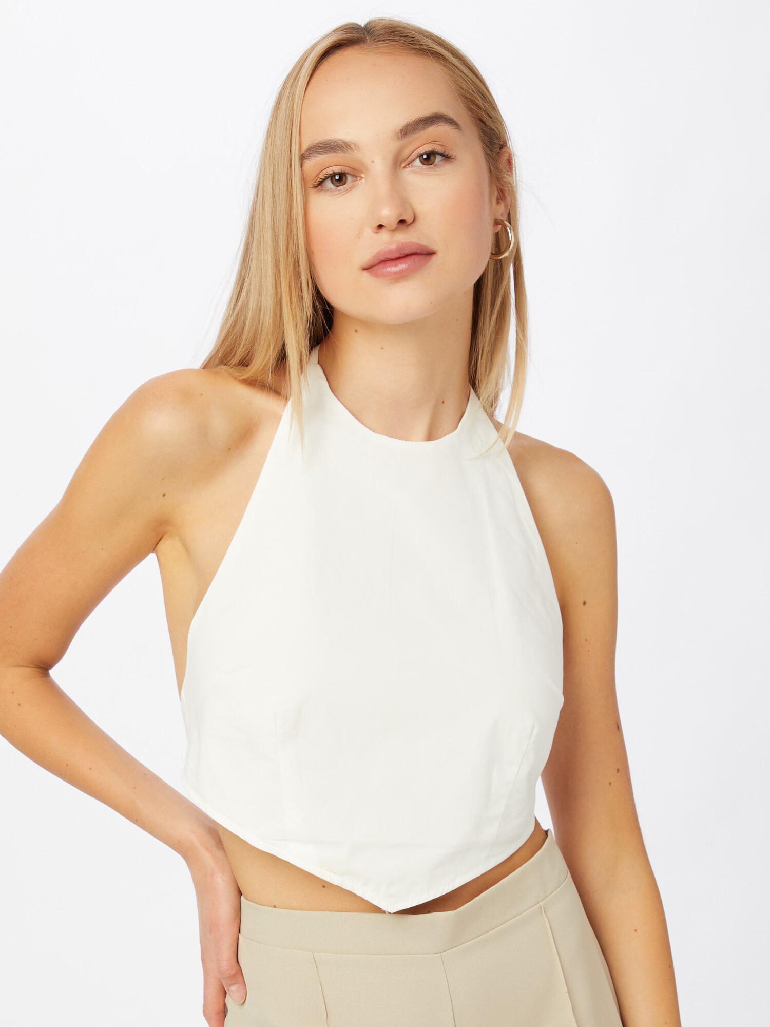 Missguided Top alb - Pled.ro