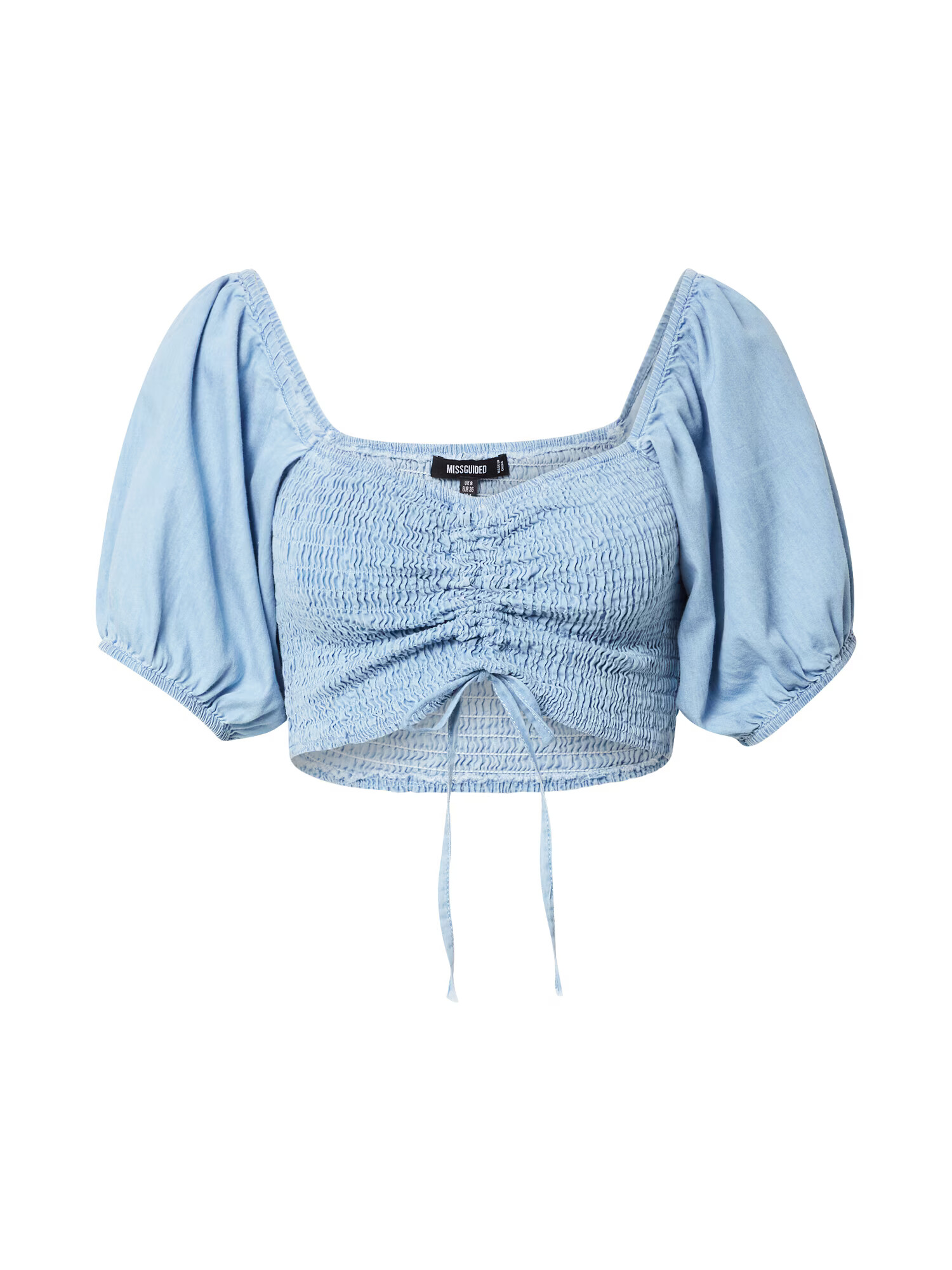 Missguided Tricou 'CHAMBRAY' albastru deschis - Pled.ro