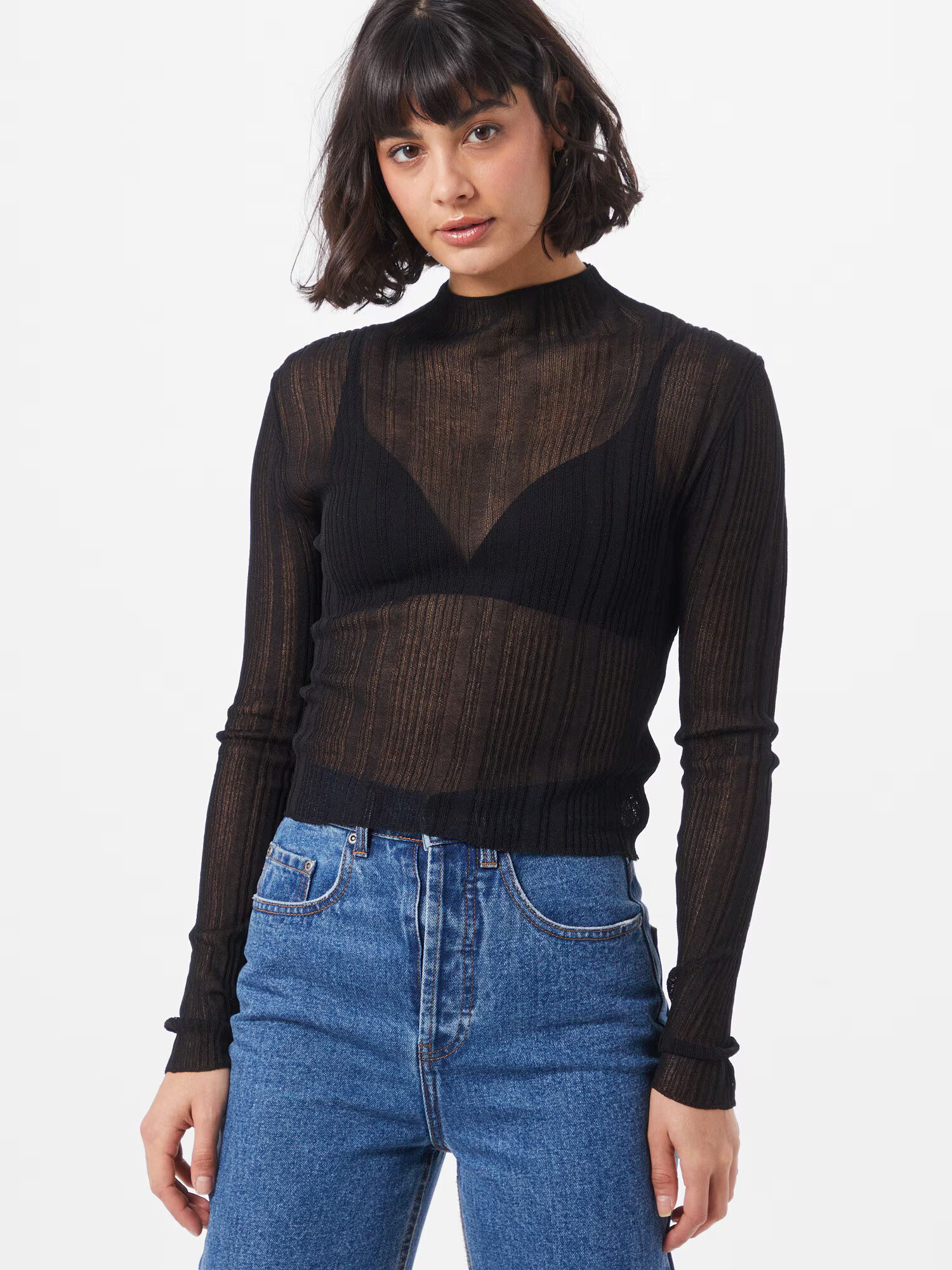 Missguided Tricou negru - Pled.ro