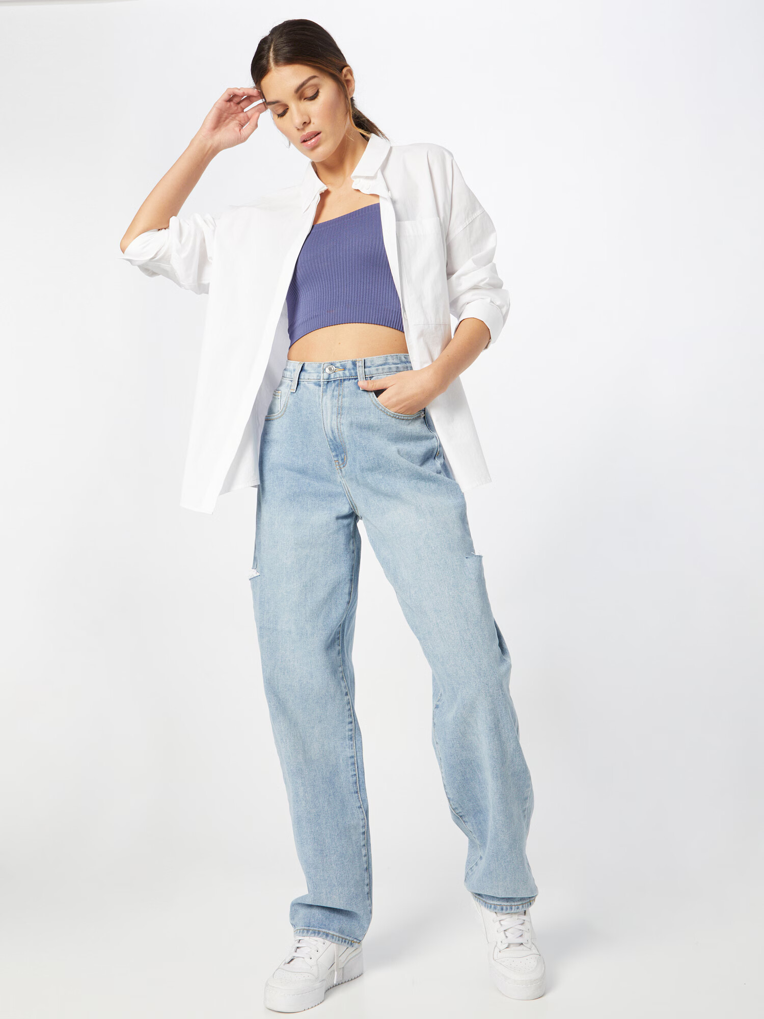 Misspap Jeans 'Baggy' albastru deschis - Pled.ro