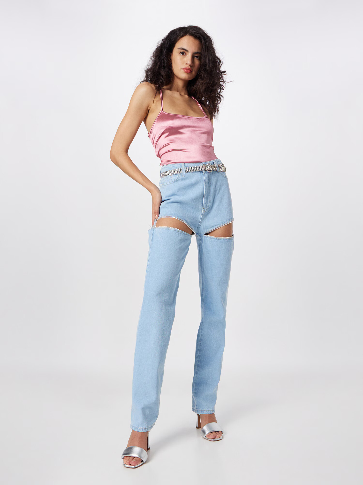 Misspap Jeans 'Diamante' albastru deschis - Pled.ro