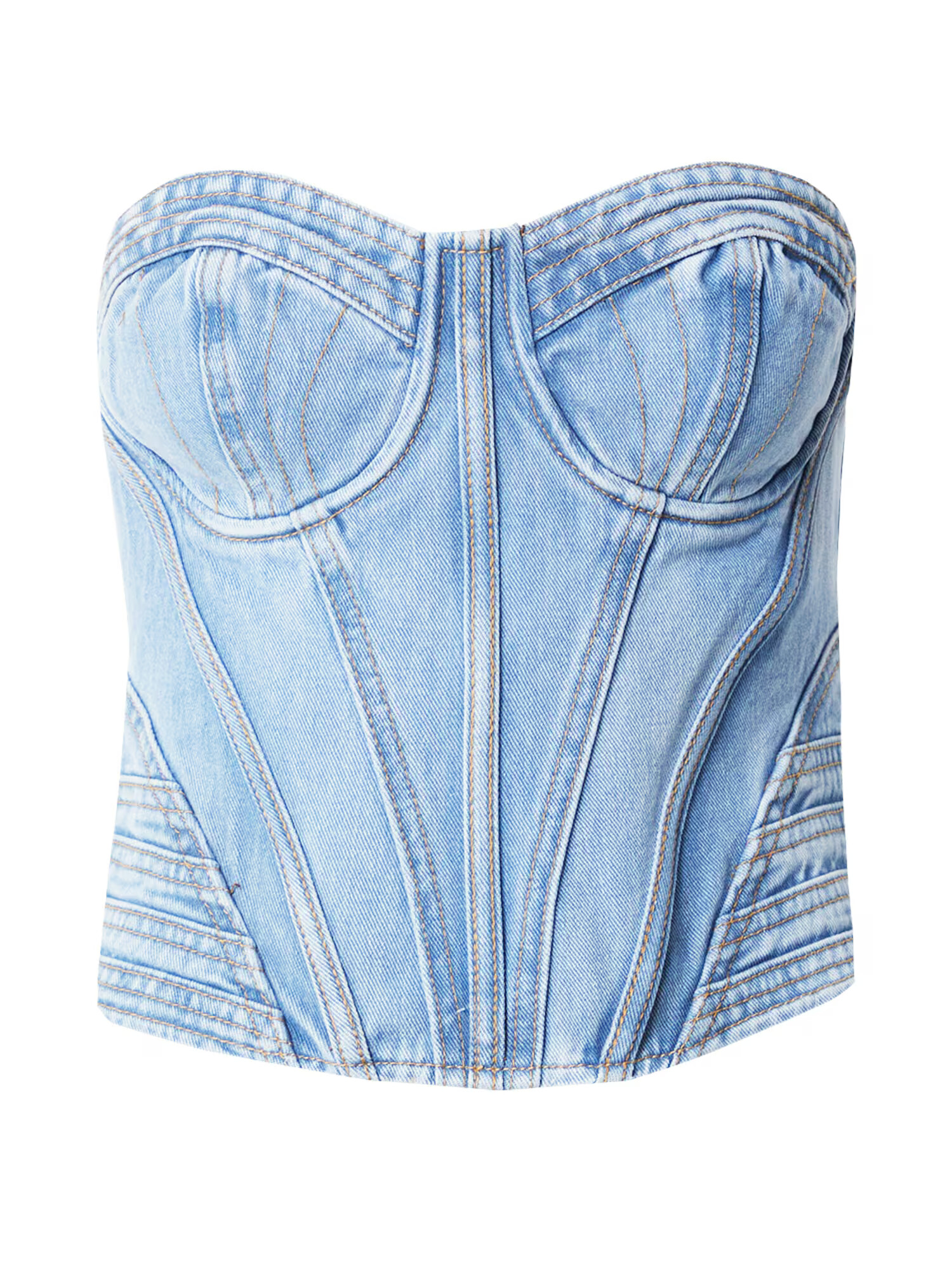 Misspap Top albastru denim - Pled.ro