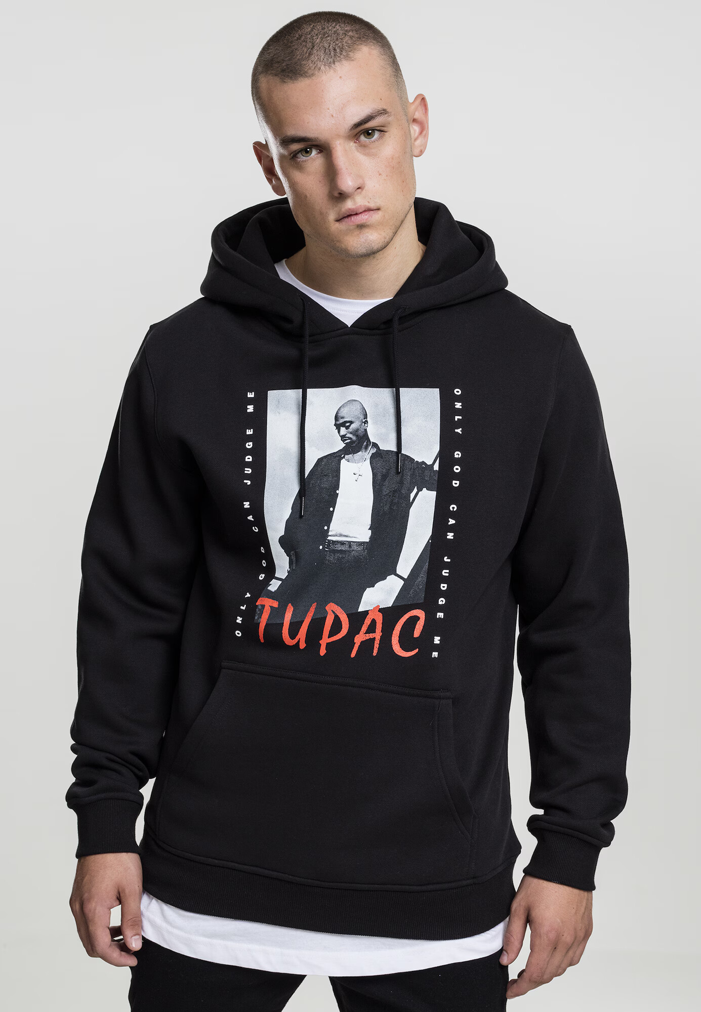 Mister Tee Bluză de molton 'Tupac' roșu pepene / negru / alb - Pled.ro