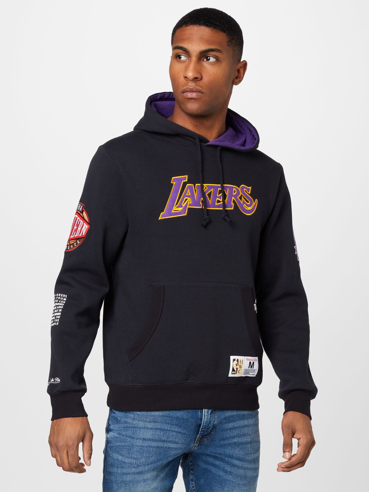 Mitchell & Ness Bluză de molton galben / lila / negru / alb - Pled.ro