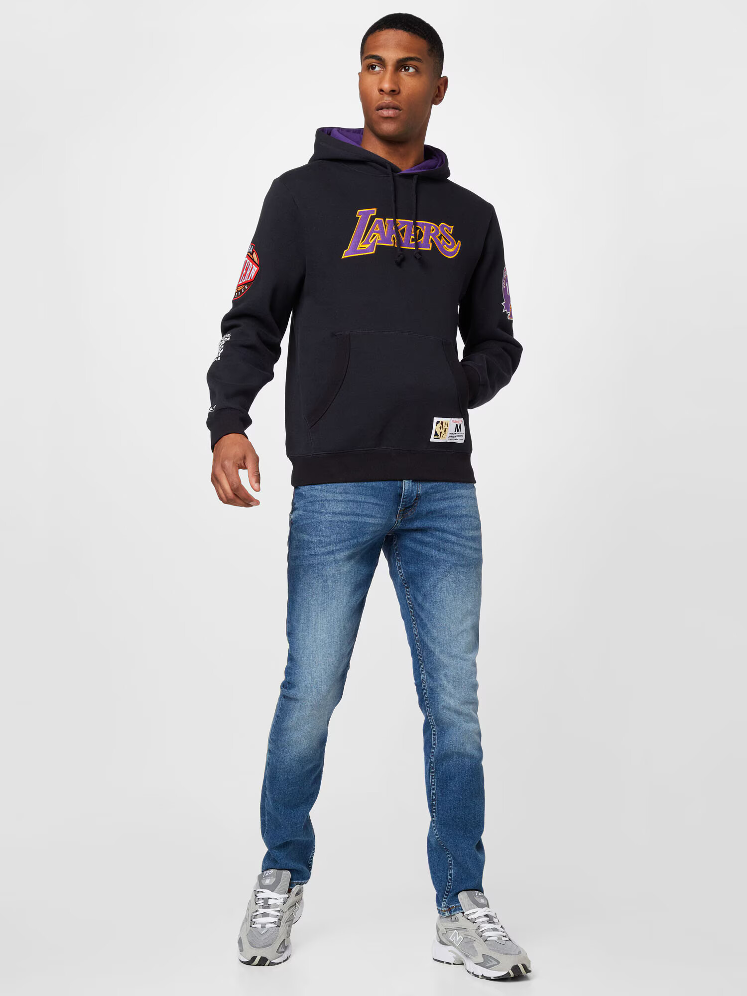 Mitchell & Ness Bluză de molton galben / lila / negru / alb - Pled.ro