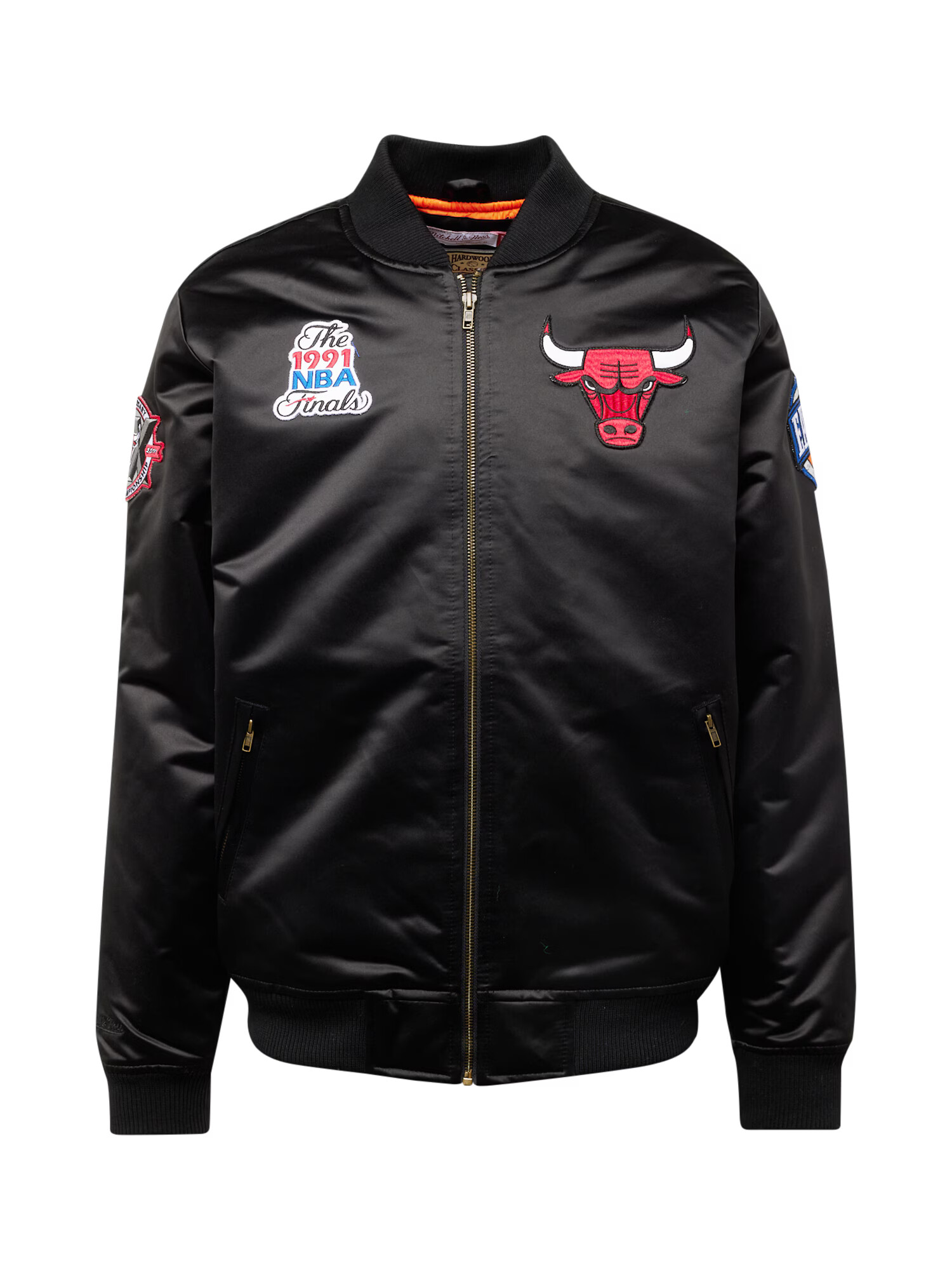 Mitchell & Ness Geacă de primăvară-toamnă 'CHICAGO BULLS' albastru deschis / roșu / negru / alb - Pled.ro