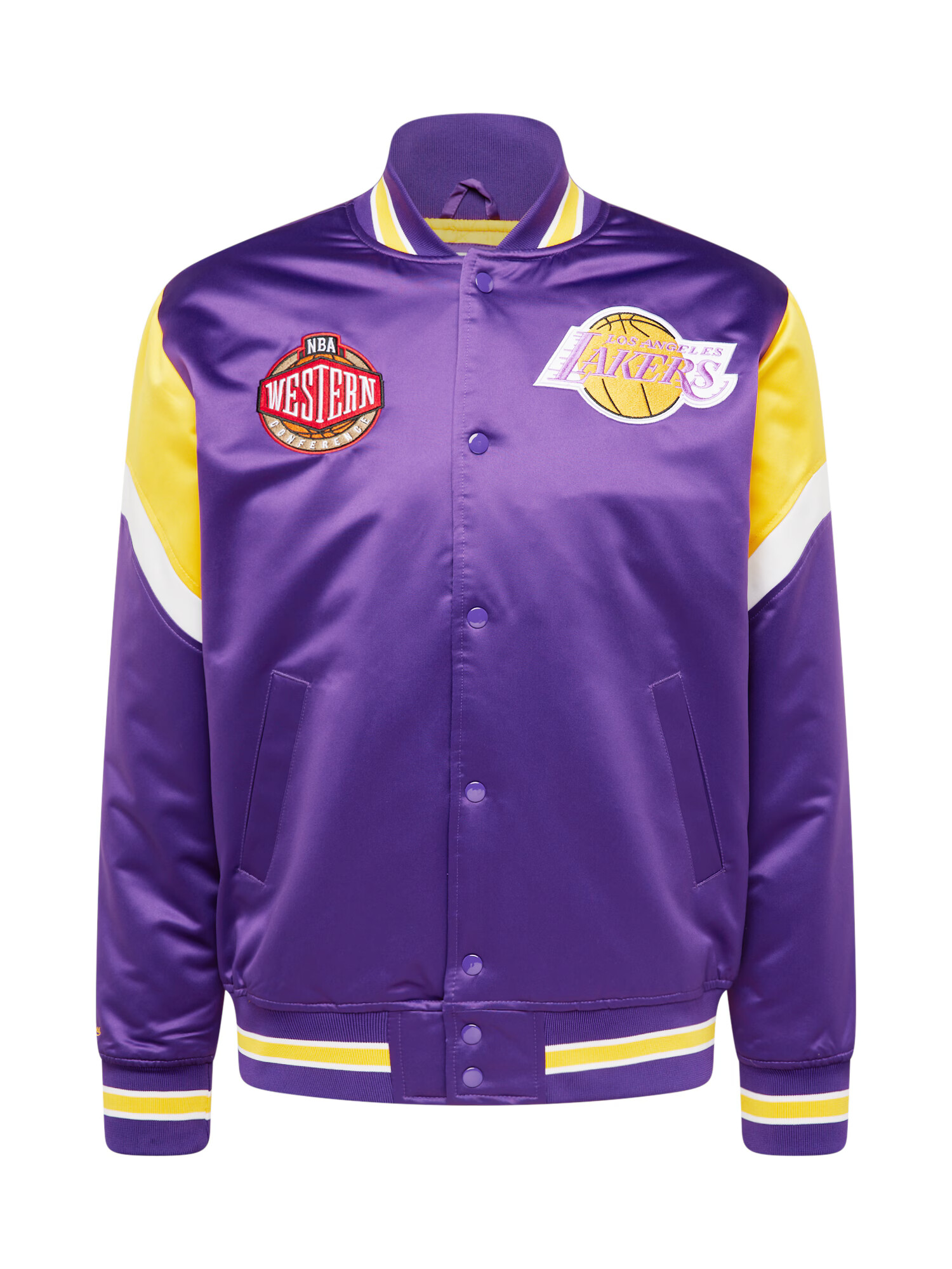 Mitchell & Ness Geacă de primăvară-toamnă 'NBA' galben / lila / roșu / alb murdar - Pled.ro