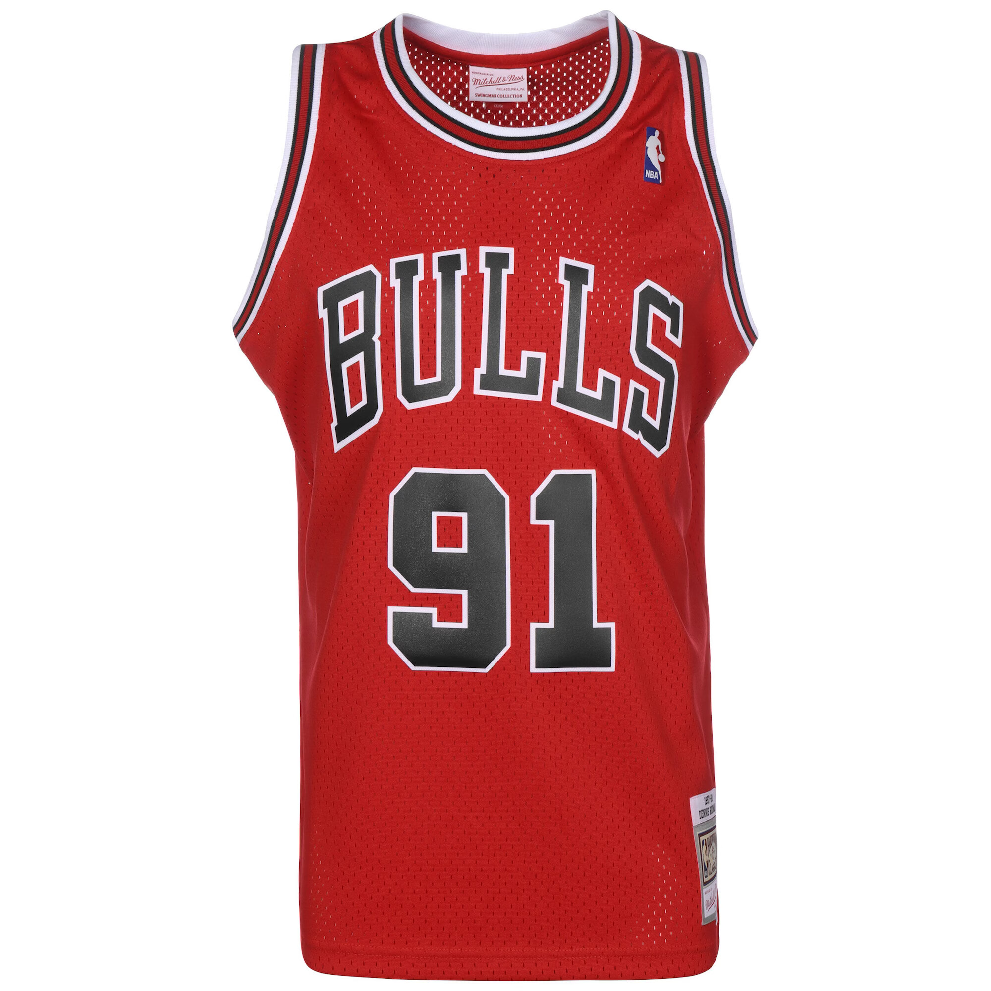 Mitchell & Ness Tricou funcțional 'DENNIS RODMAN' roși aprins / negru / alb - Pled.ro