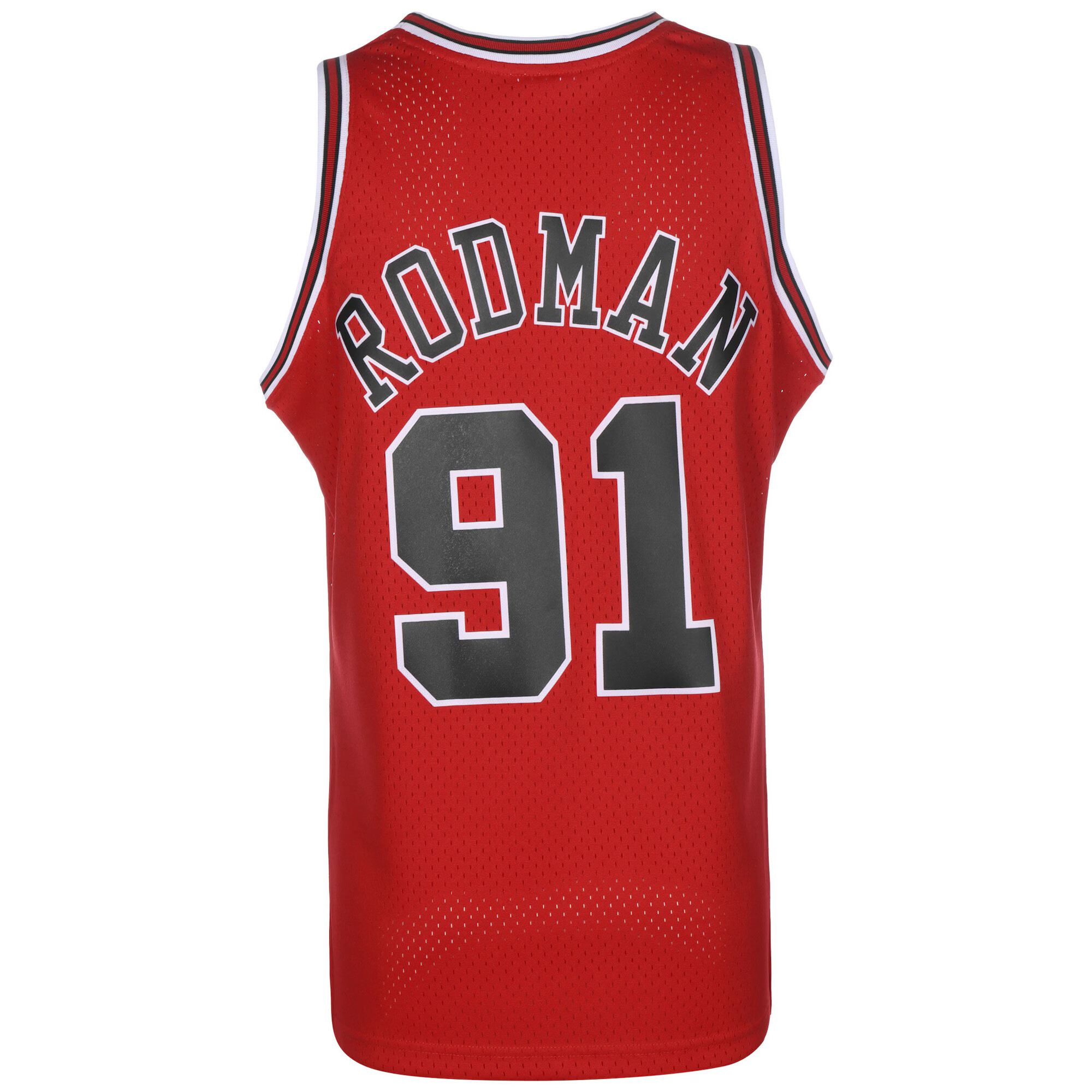 Mitchell & Ness Tricou funcțional 'DENNIS RODMAN' roși aprins / negru / alb - Pled.ro