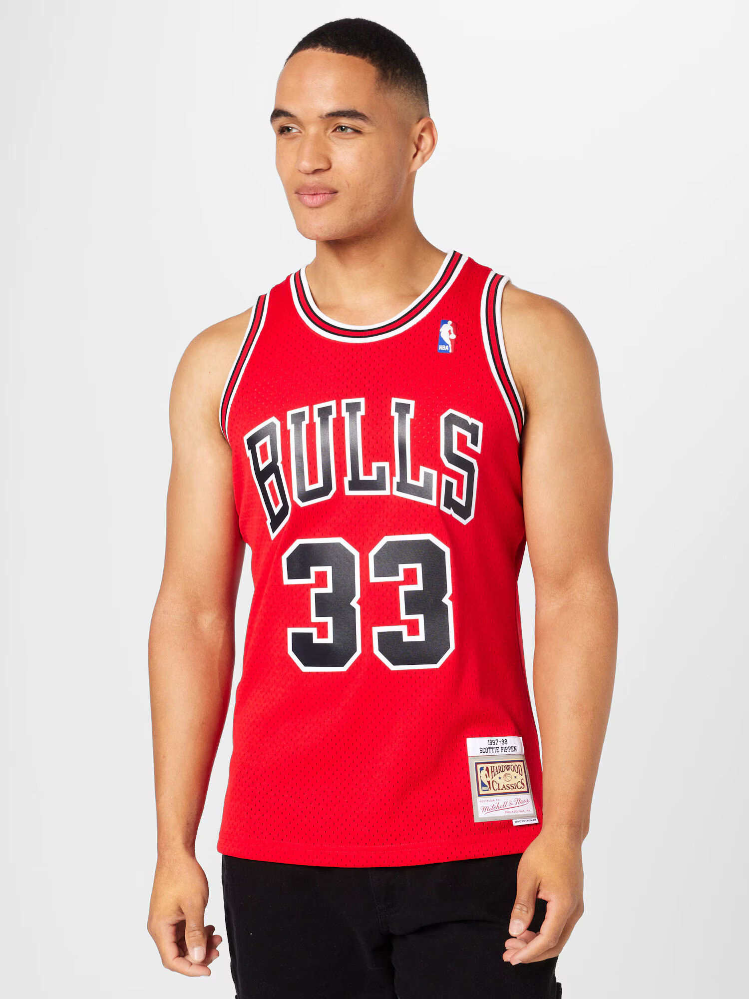 Mitchell & Ness Tricou funcțional 'Scottie Pippen' roșu / negru / alb - Pled.ro