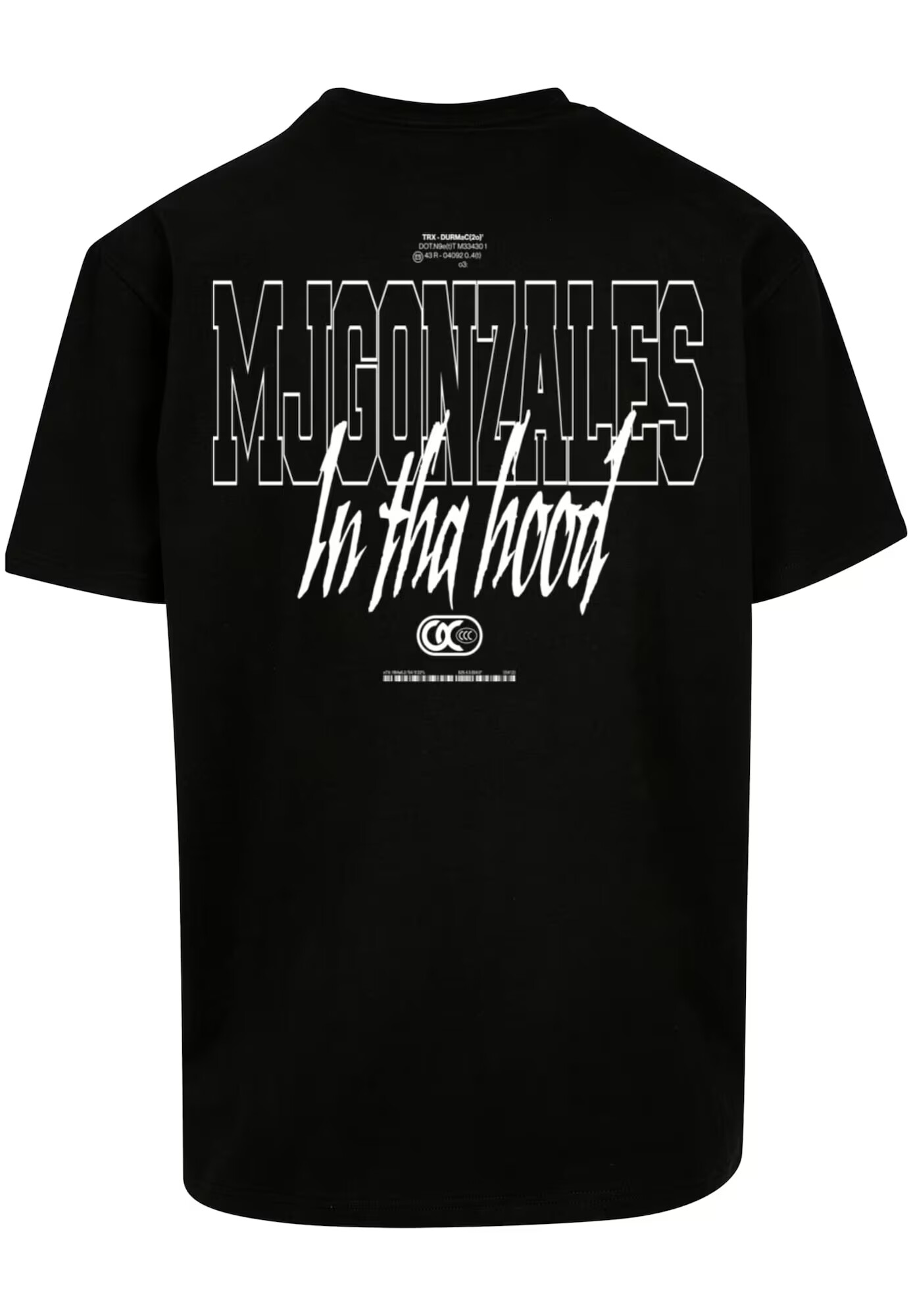 MJ Gonzales Tricou 'In tha Hood V.2' negru / alb - Pled.ro