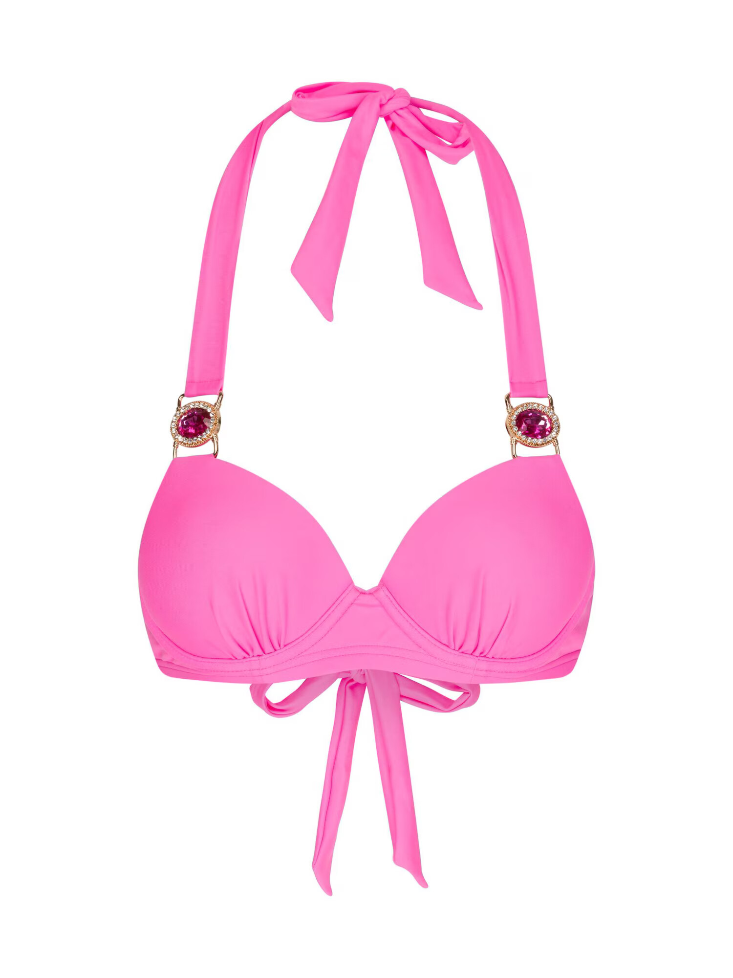 Moda Minx Sutien costum de baie 'Amour' auriu / fucsia / roşu închis - Pled.ro