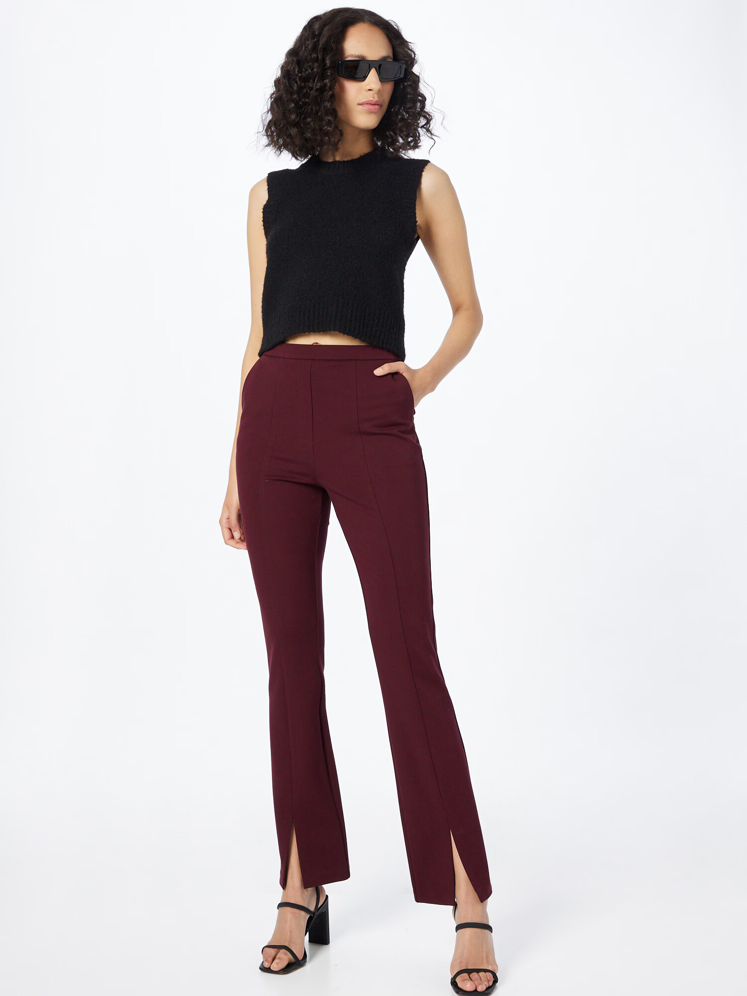 modström Pantaloni 'Tanny' roșu burgundy - Pled.ro