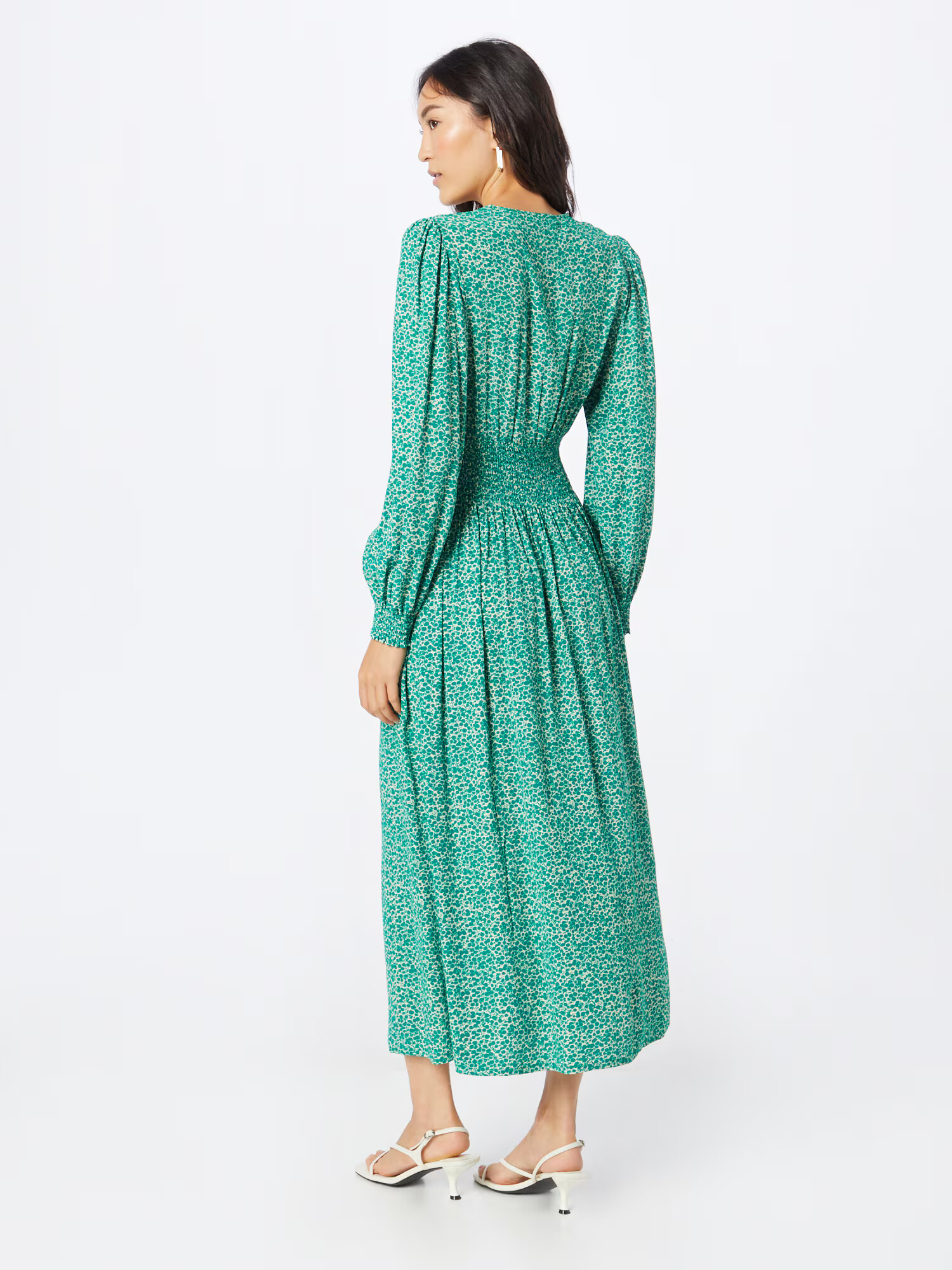 modström Rochie 'Archer' verde / alb - Pled.ro