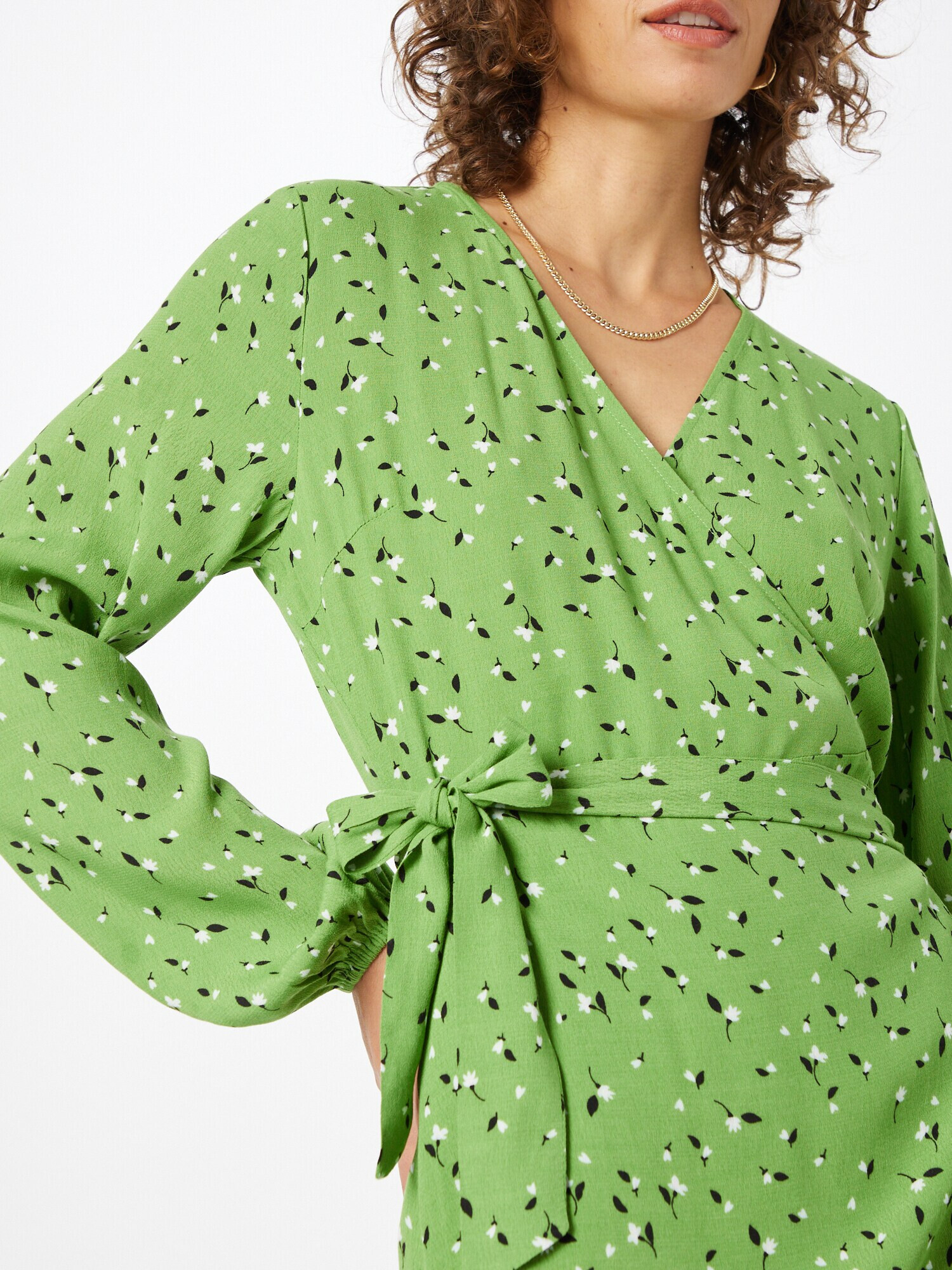 modström Rochie 'Oline' verde limetă / verde pin / alb - Pled.ro