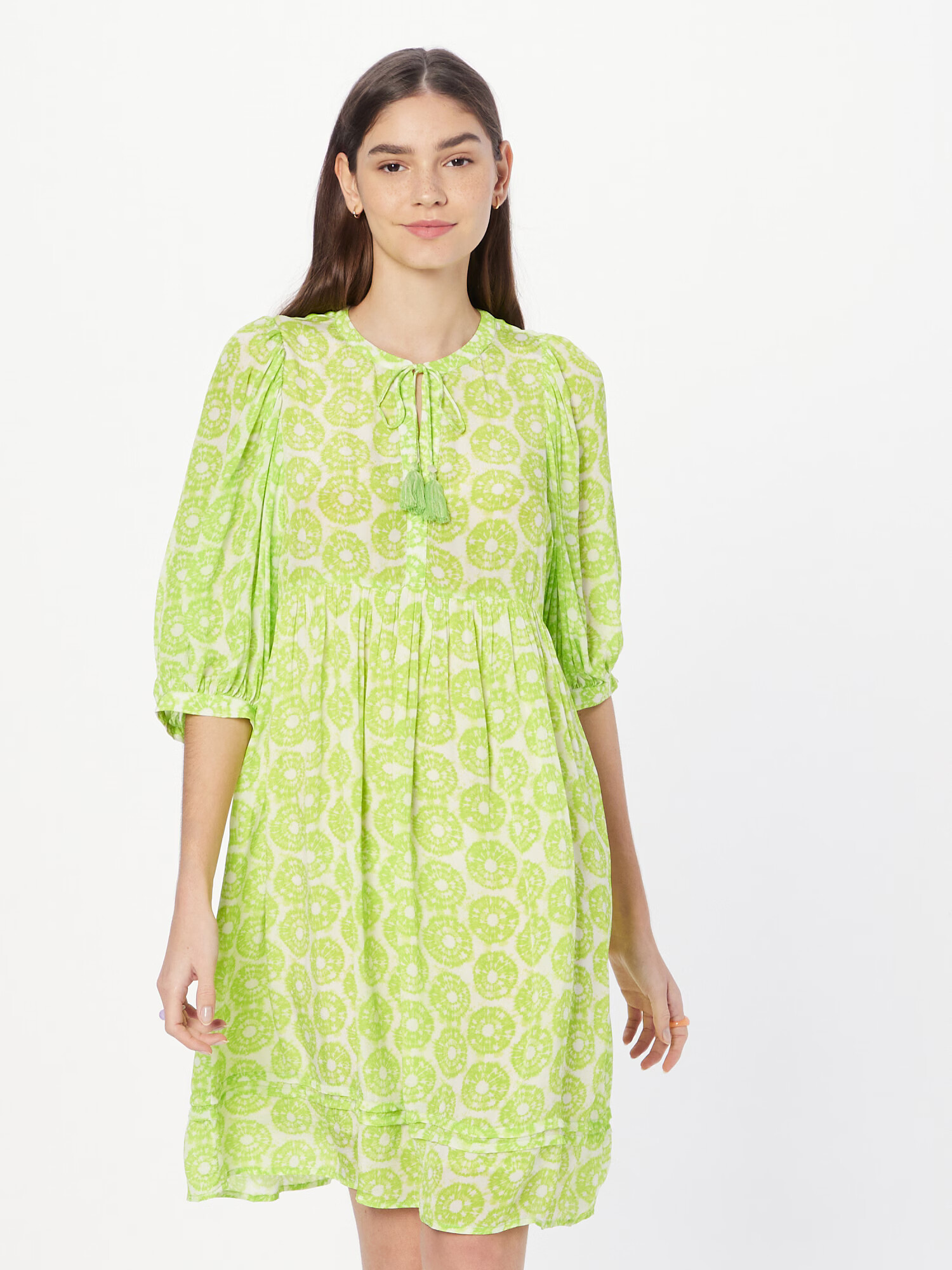 Moliin Copenhagen Rochie 'Winoa' verde deschis / alb - Pled.ro