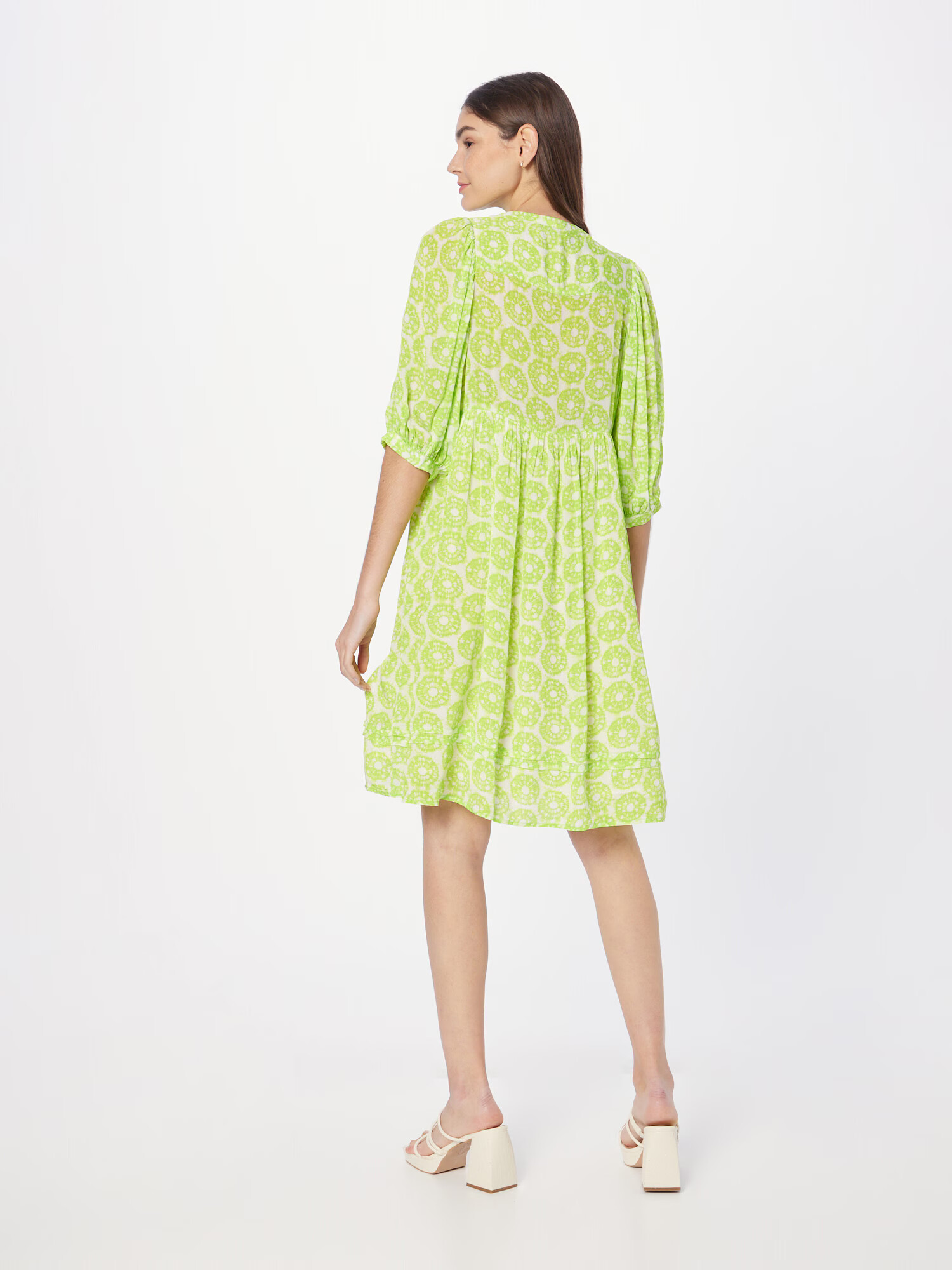 Moliin Copenhagen Rochie 'Winoa' verde deschis / alb - Pled.ro