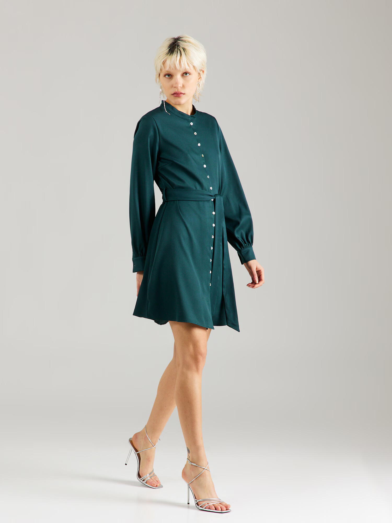 Molly BRACKEN Rochie tip bluză verde smarald - Pled.ro