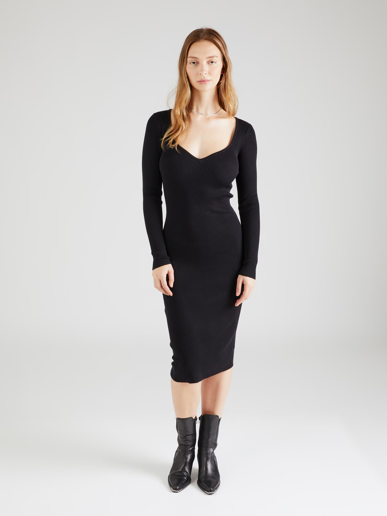 Molly BRACKEN Rochie tricotat negru - Pled.ro