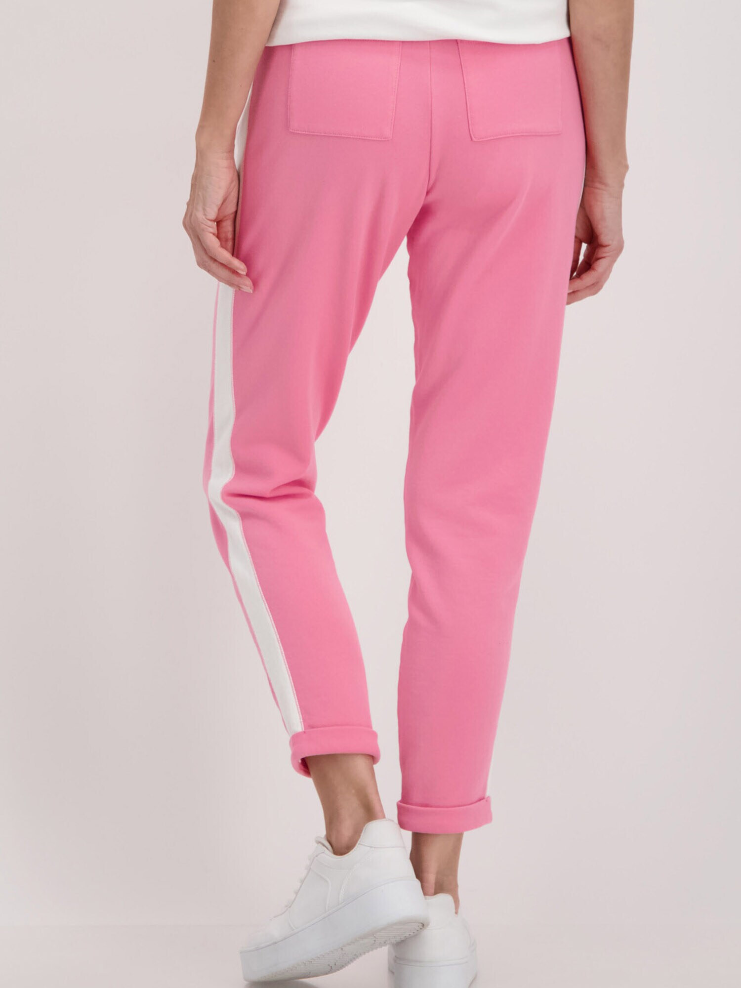 monari Pantaloni roz deschis / alb - Pled.ro