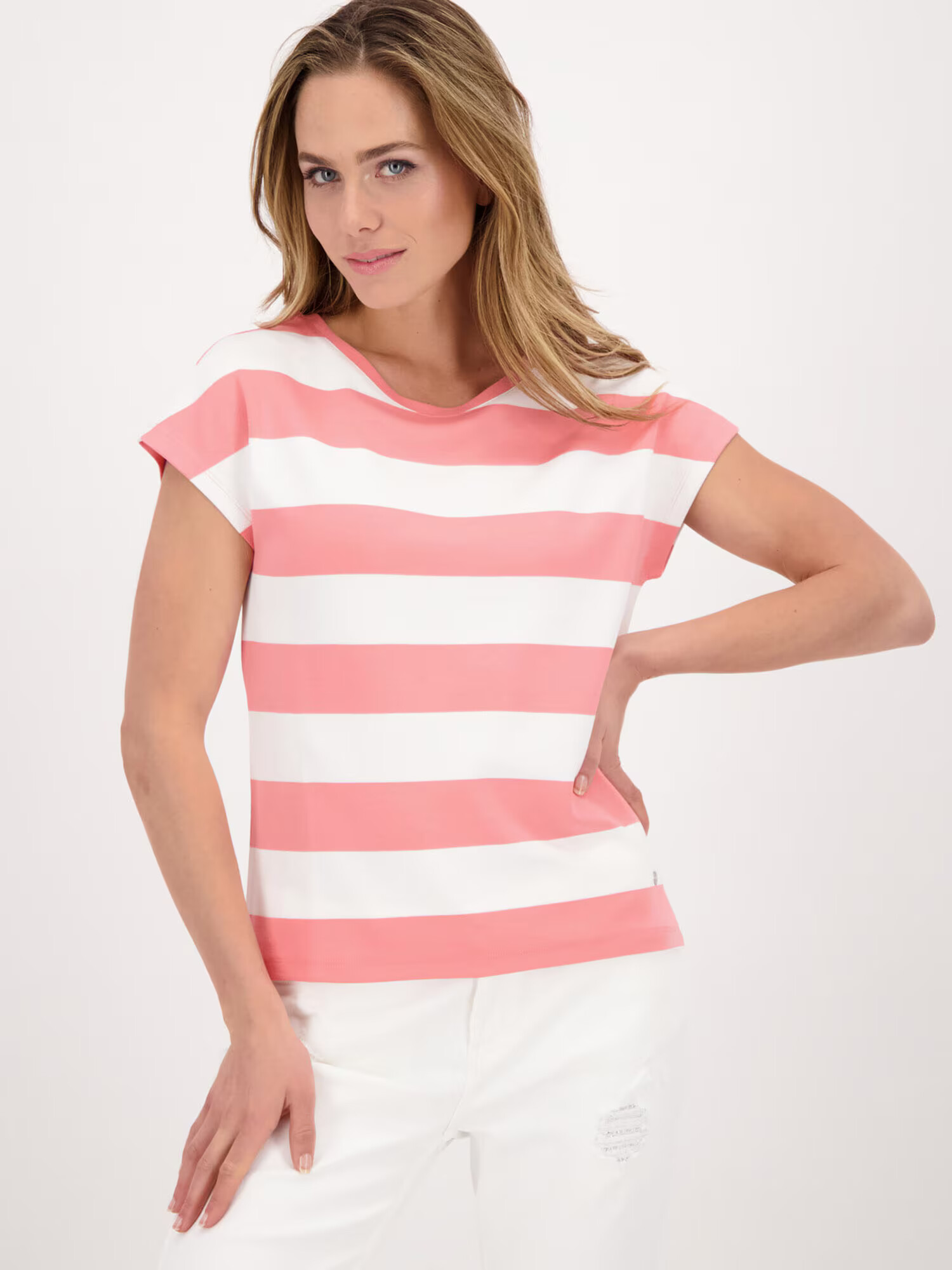 monari Tricou portocaliu somon / alb - Pled.ro