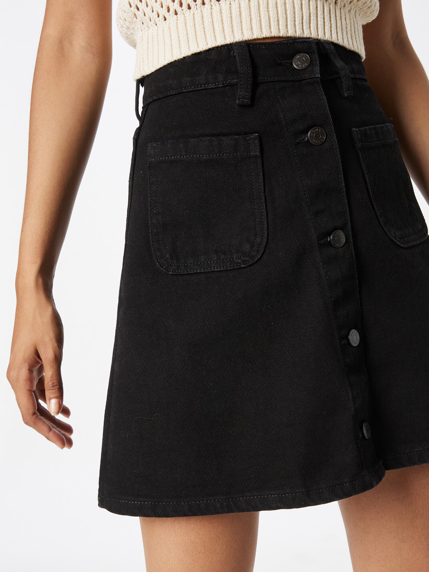 Monki Fustă negru denim - Pled.ro