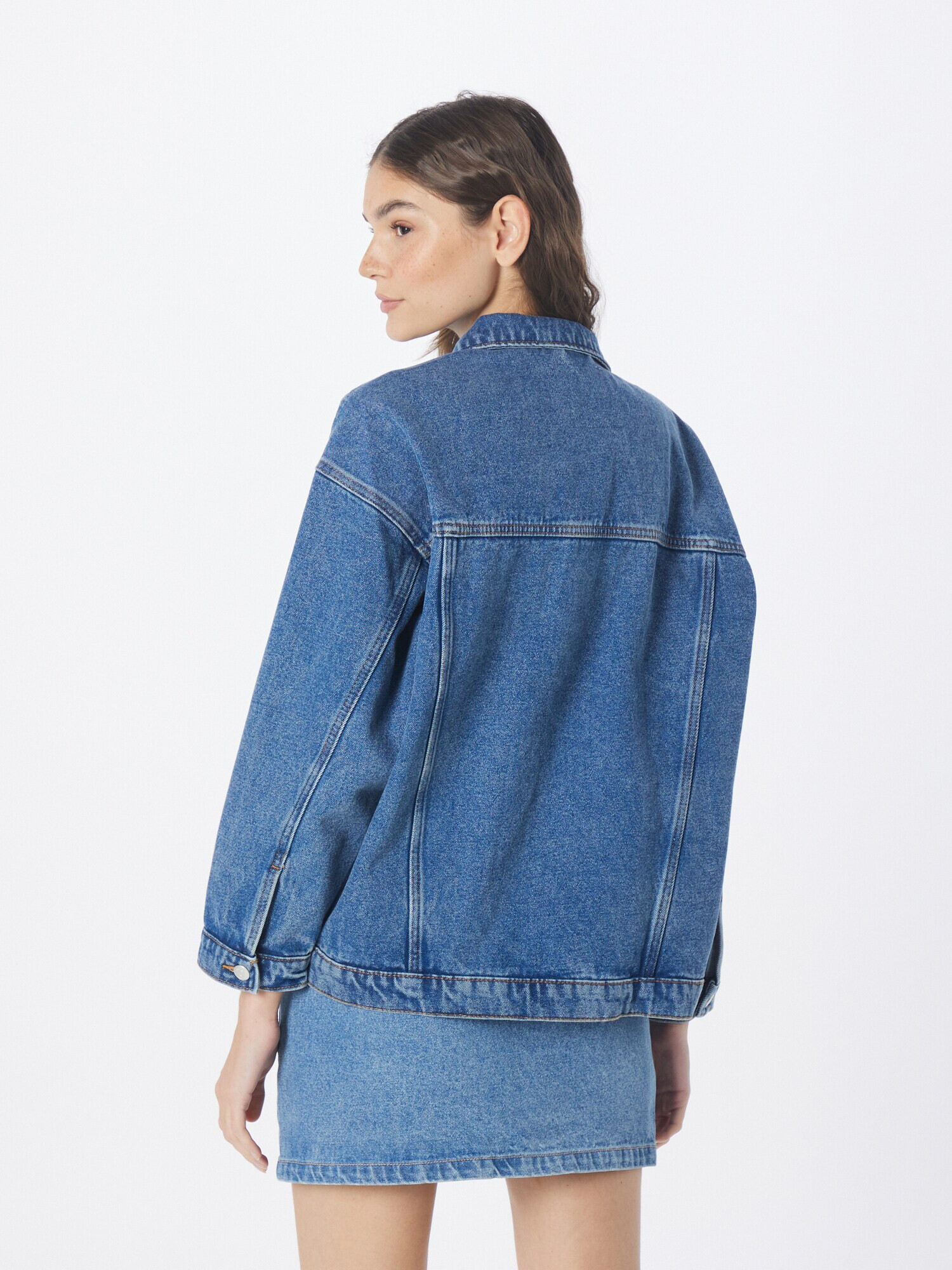 Monki Geacă de primăvară-toamnă albastru denim - Pled.ro