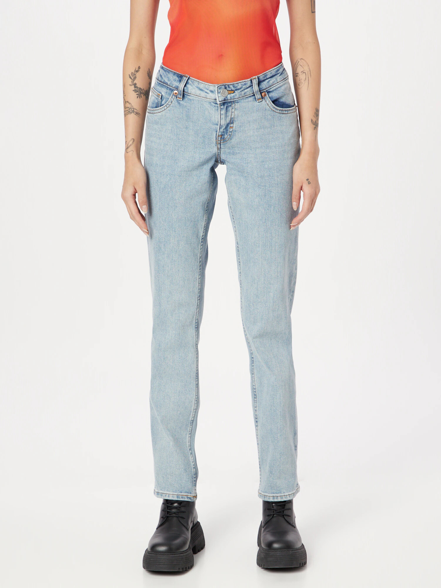 Monki Jeans albastru - Pled.ro