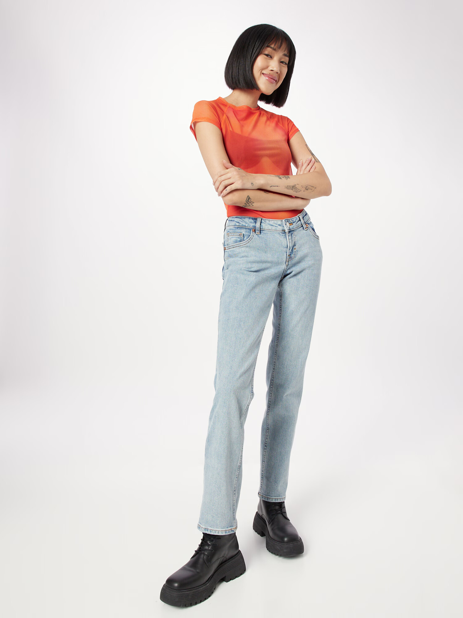 Monki Jeans albastru - Pled.ro