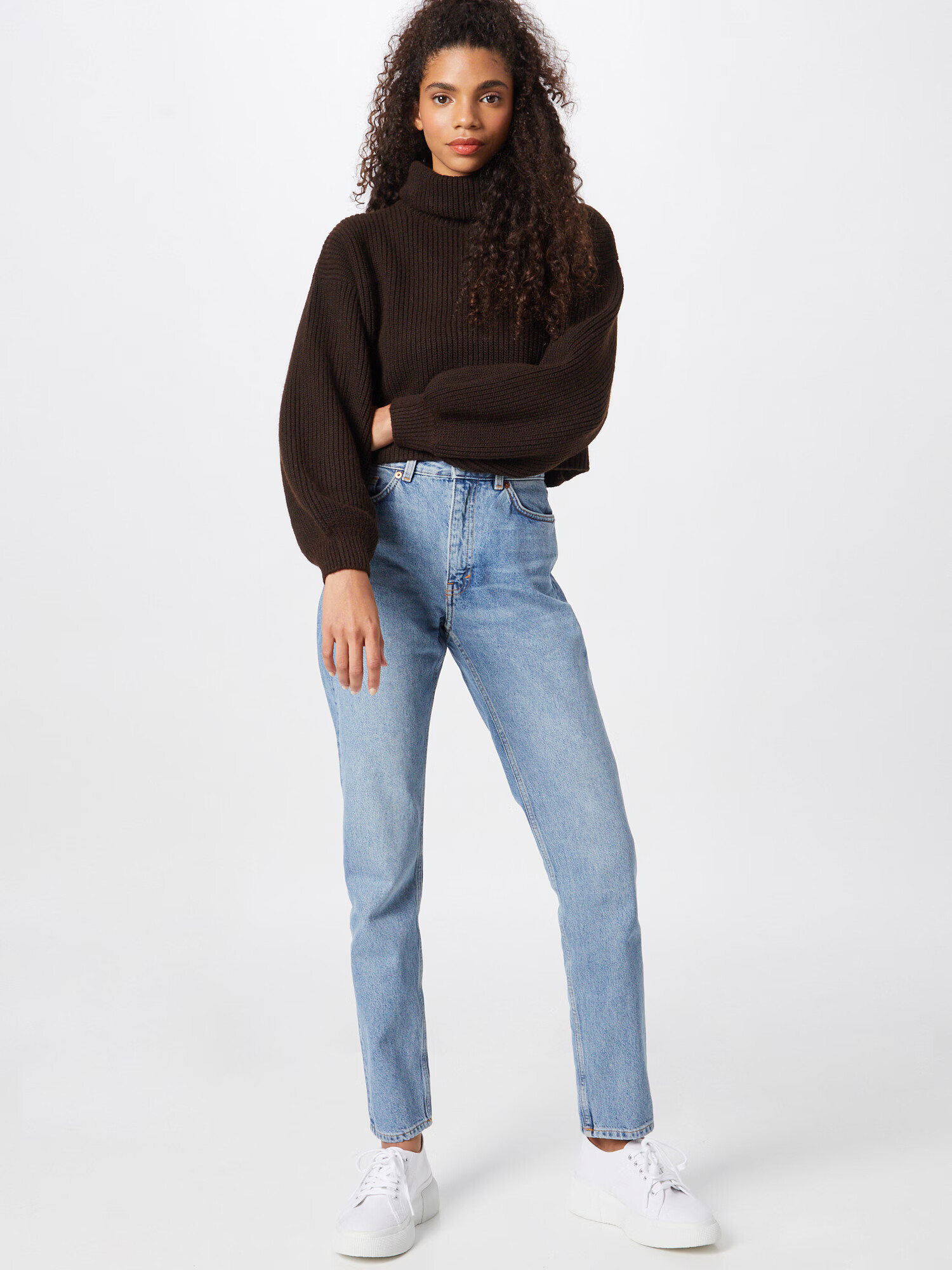 Monki Jeans albastru denim - Pled.ro