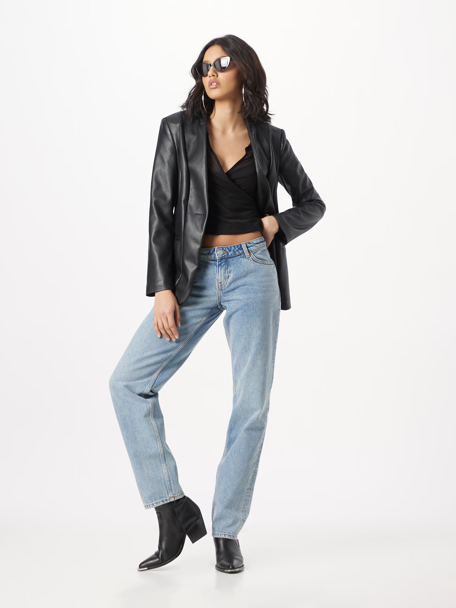 Monki Jeans albastru denim - Pled.ro