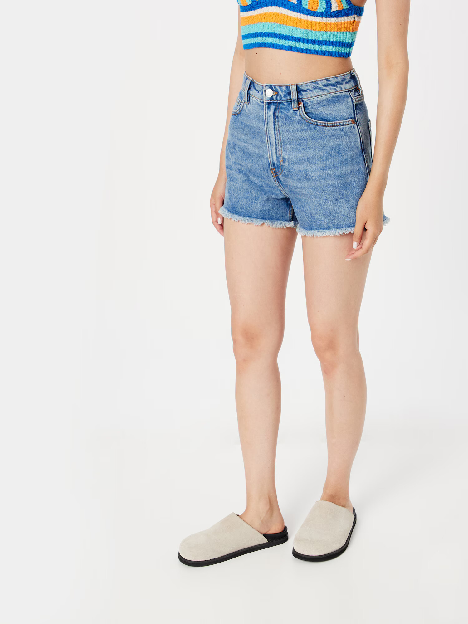 Monki Jeans albastru denim - Pled.ro