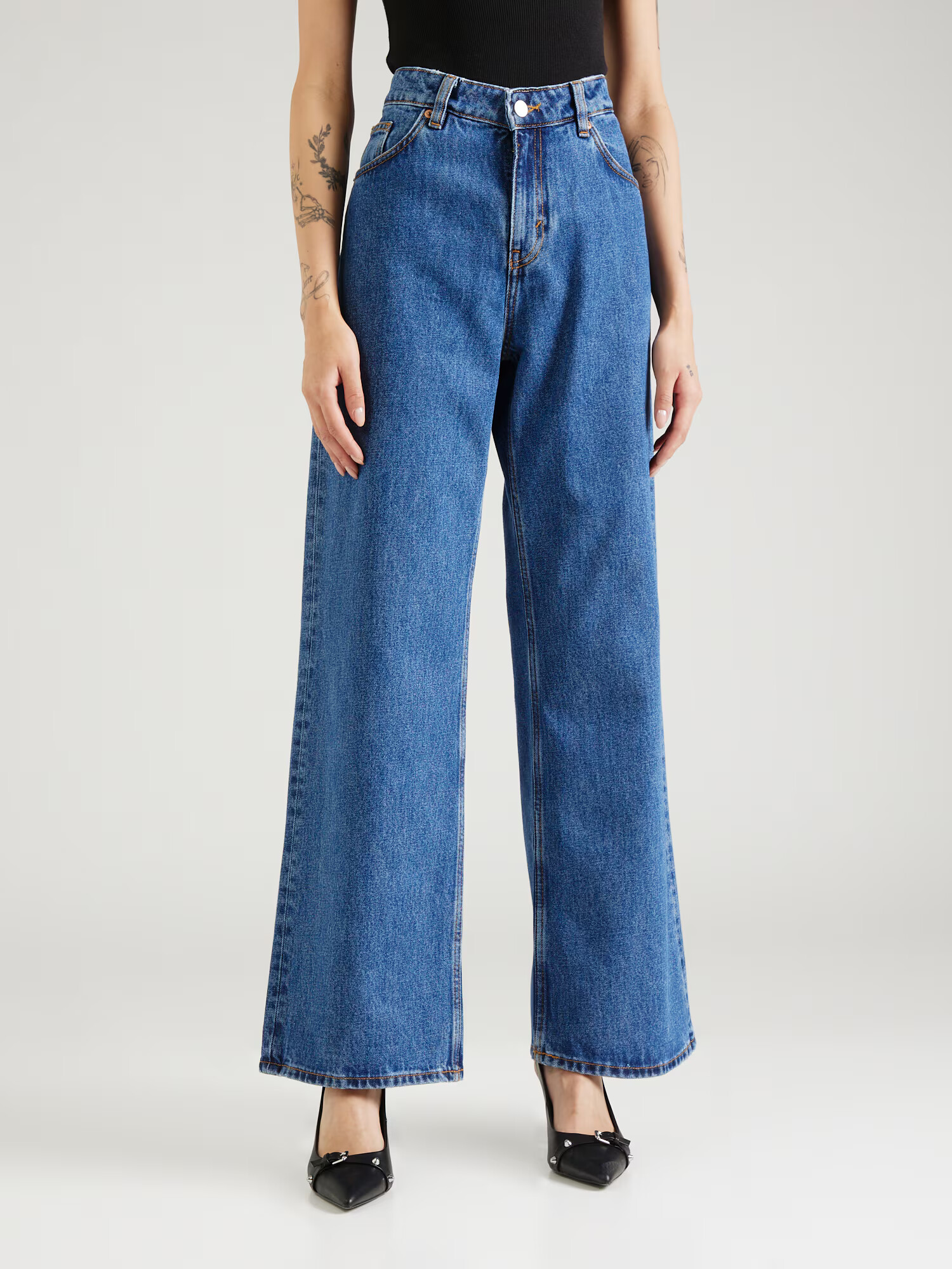 Monki Jeans albastru denim - Pled.ro